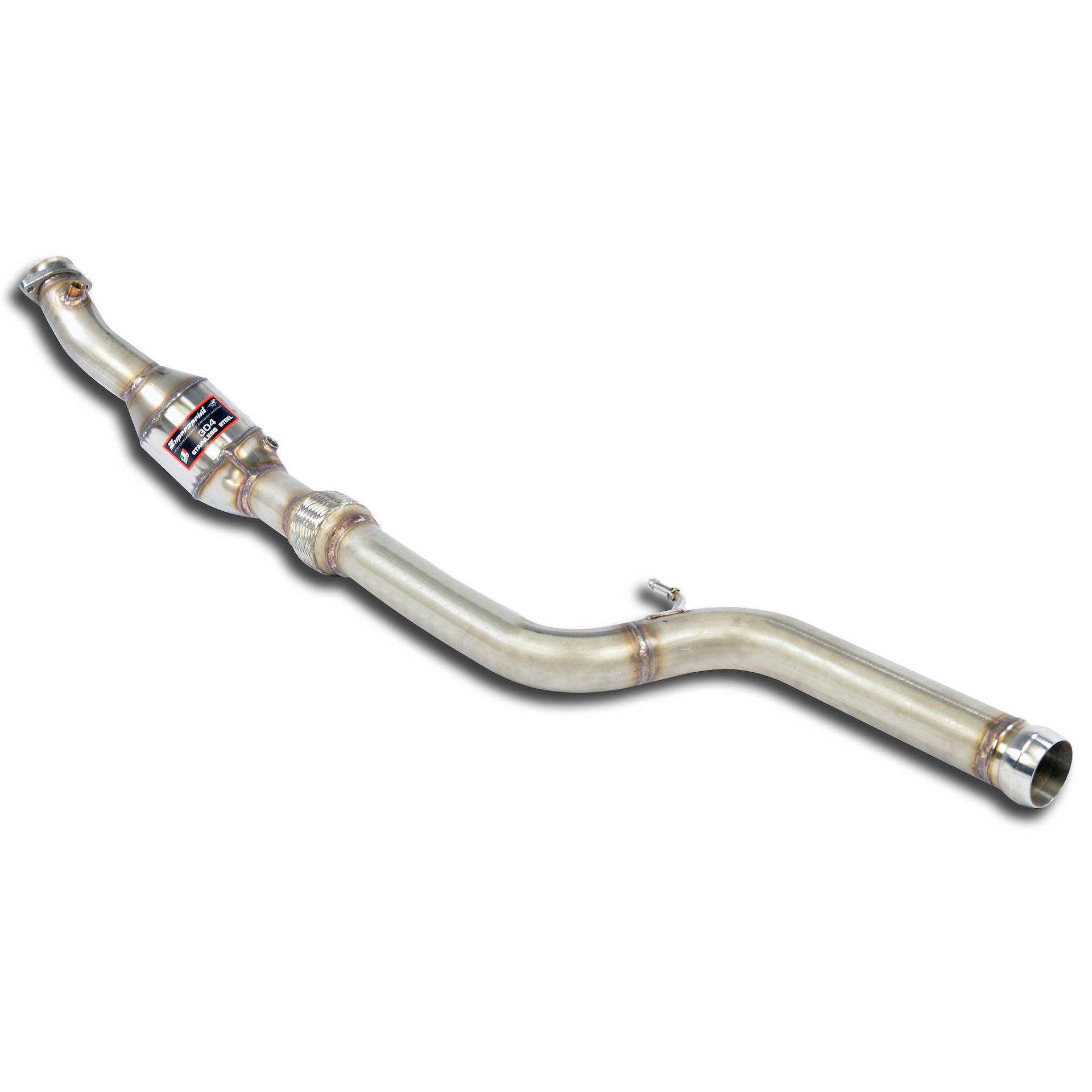 Downpipe Left with  Metallic catalytic