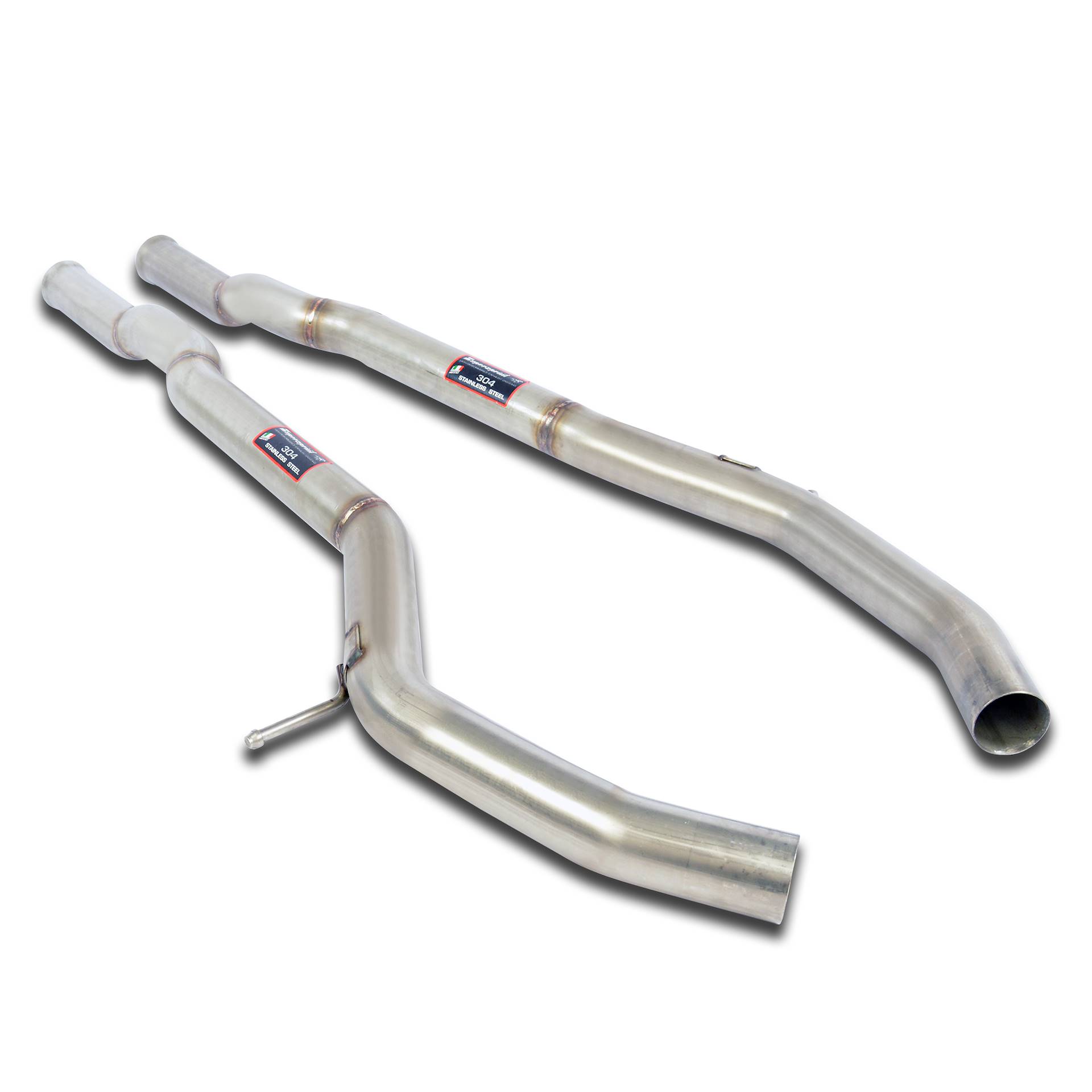 Centre pipes kit Right - Left (Deletes OEM centre exhaust)