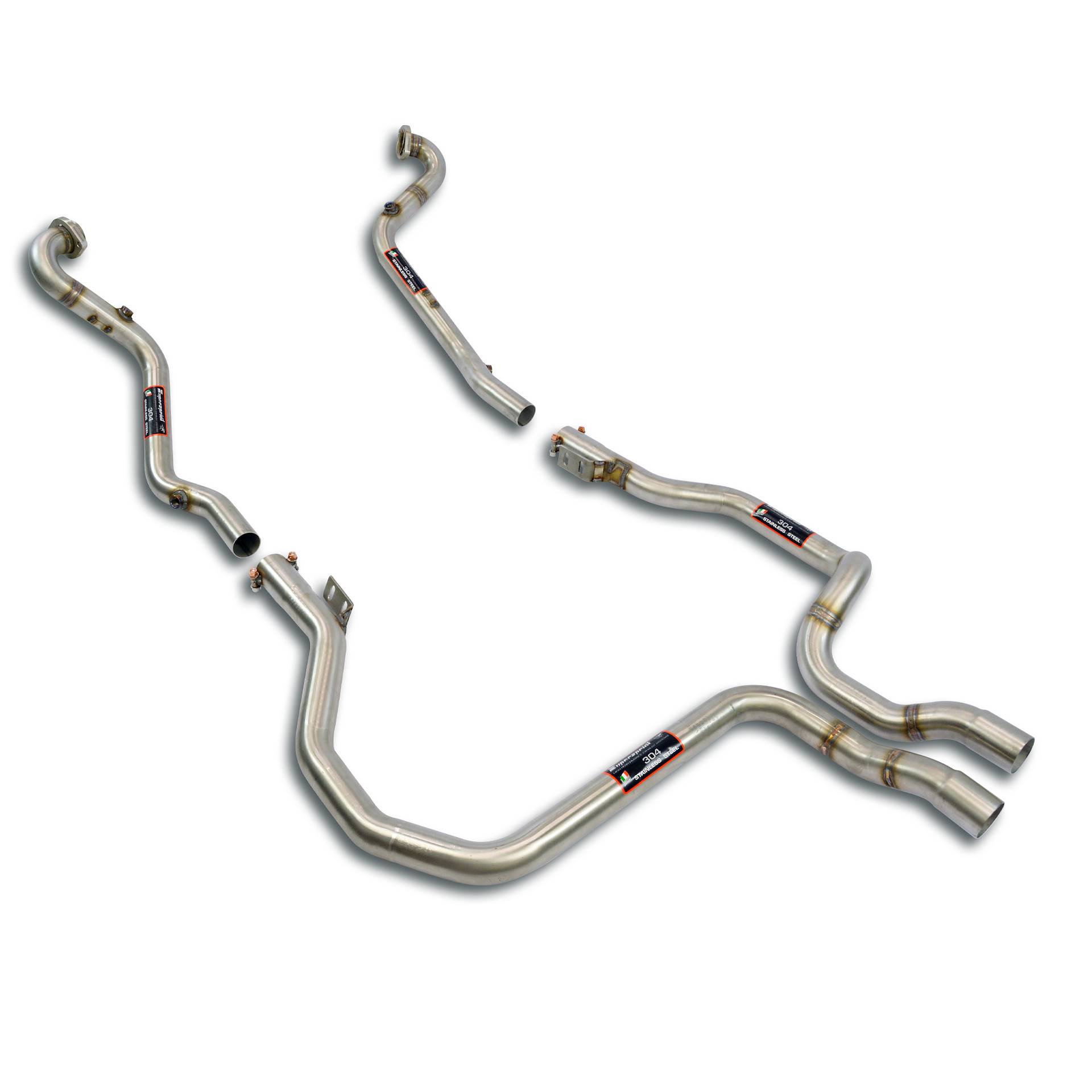 Downpipe kit Right + Left (Deletes the primary and the secondary catalytics)