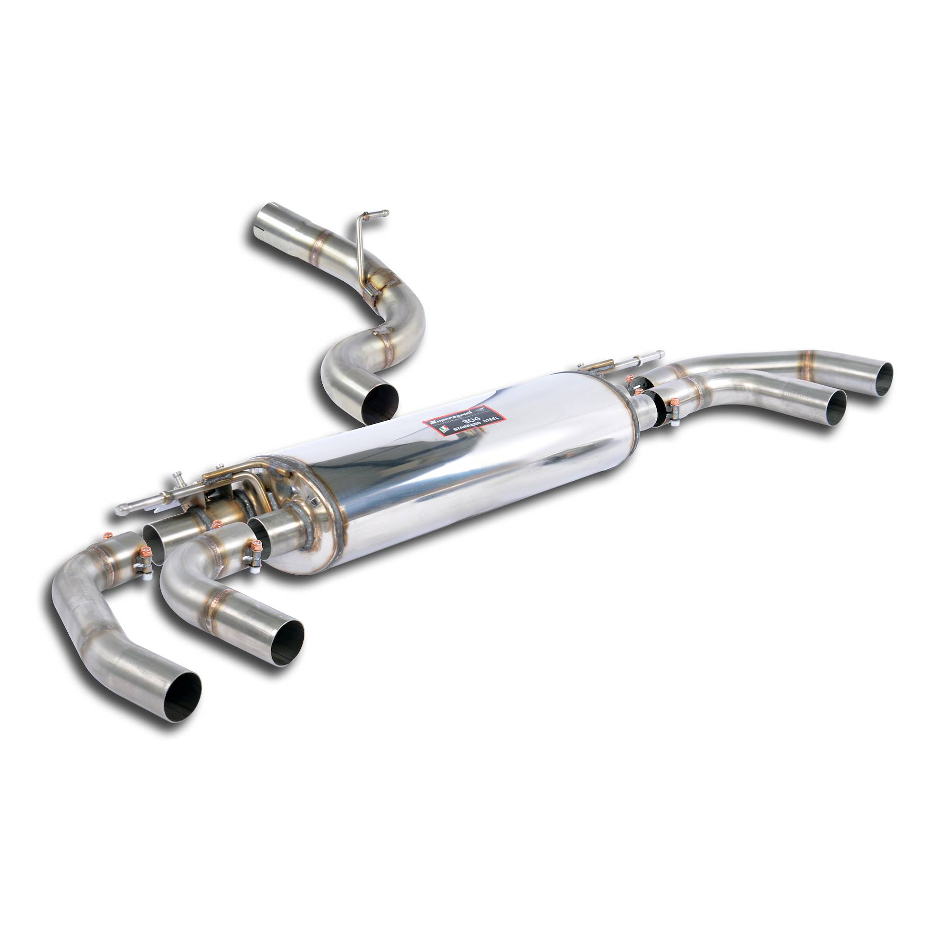 Rear exhaust with valves right - left