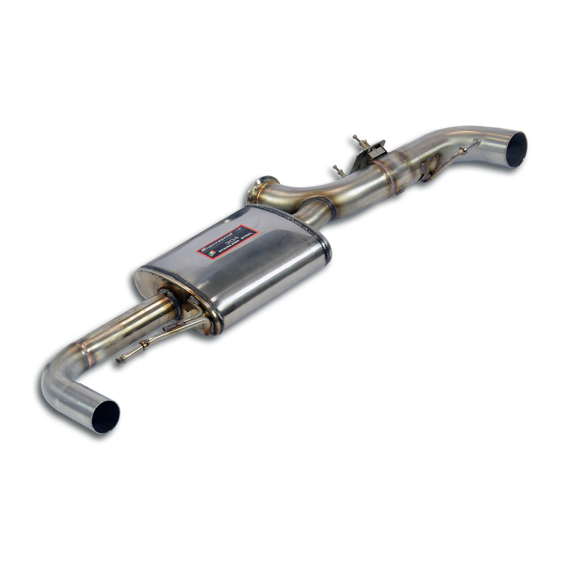 Dual Sound rear muffler right, with flap