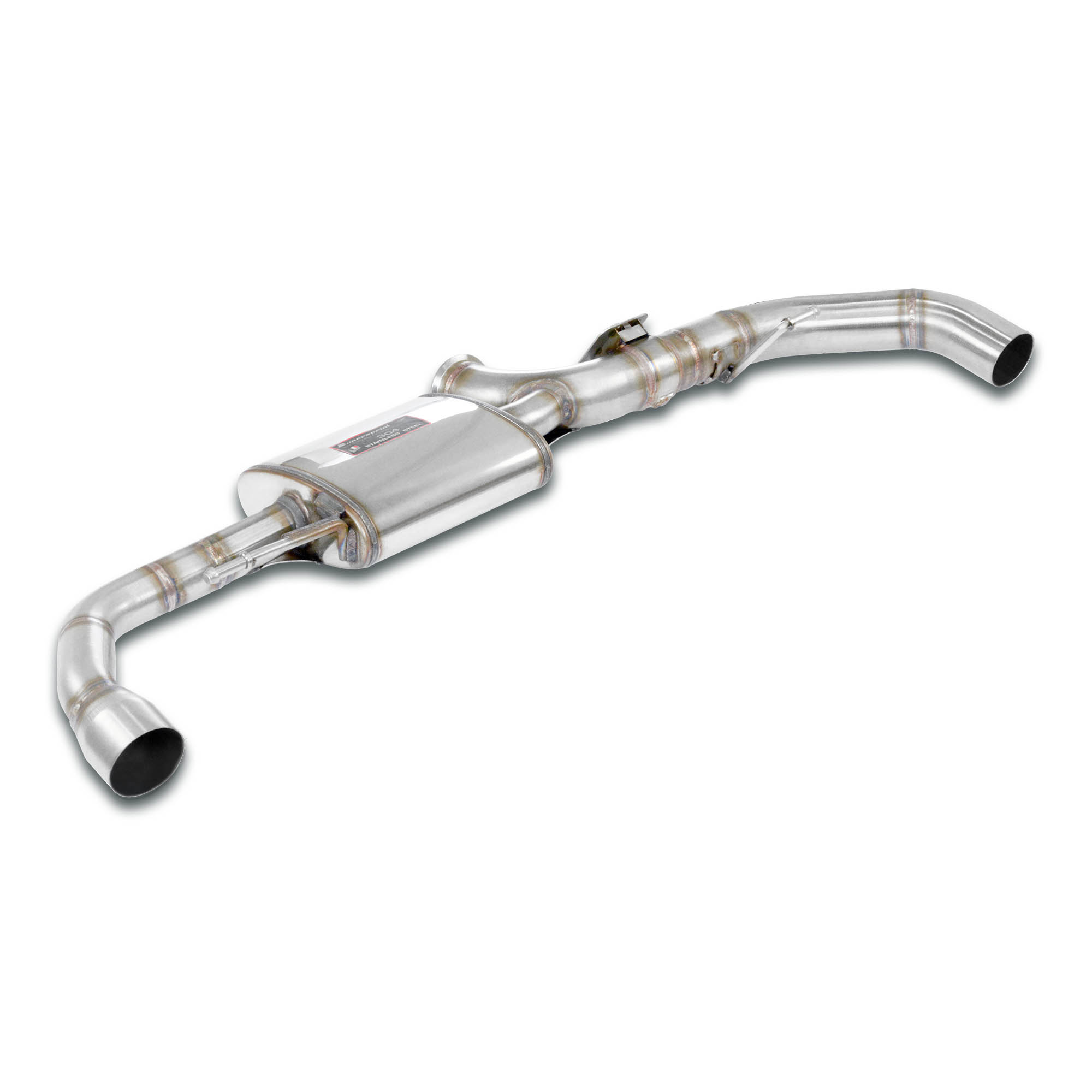 Dual Sound rear muffler right, with flap