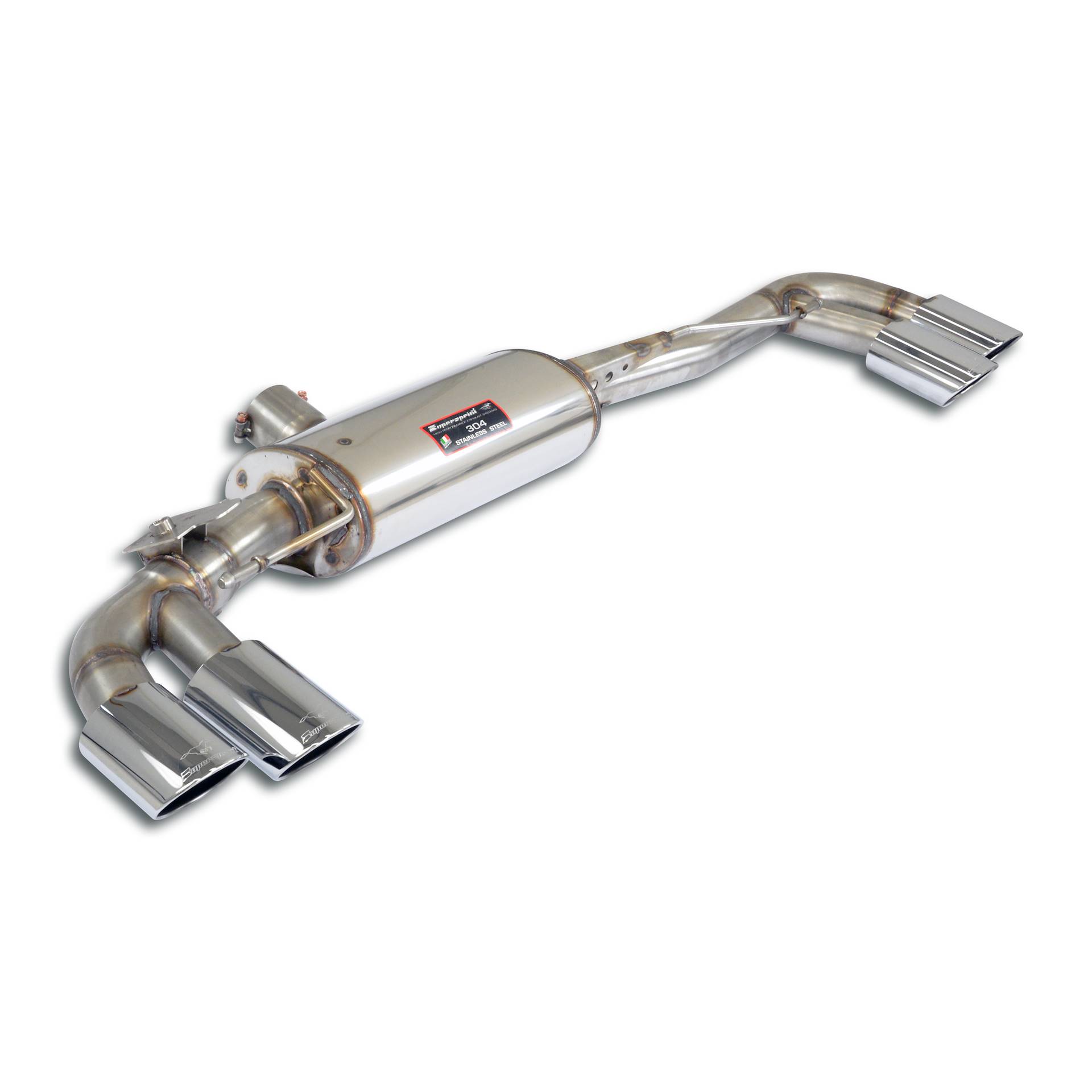 Rear exhaust 2 exit Right 100x75 - 2 exit Left 100x75, with valve