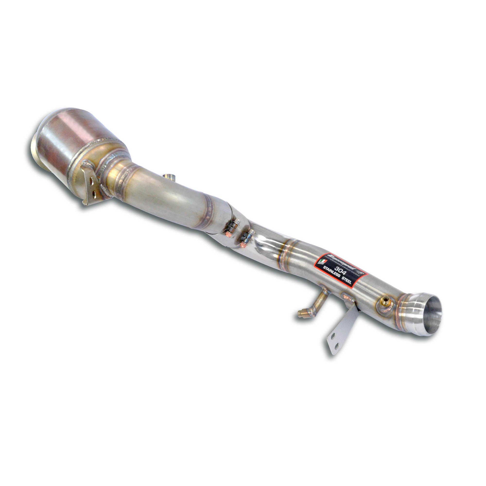 Downpipe Right + Metallic pre-catalytic converter Deletes the secondary catalytic
