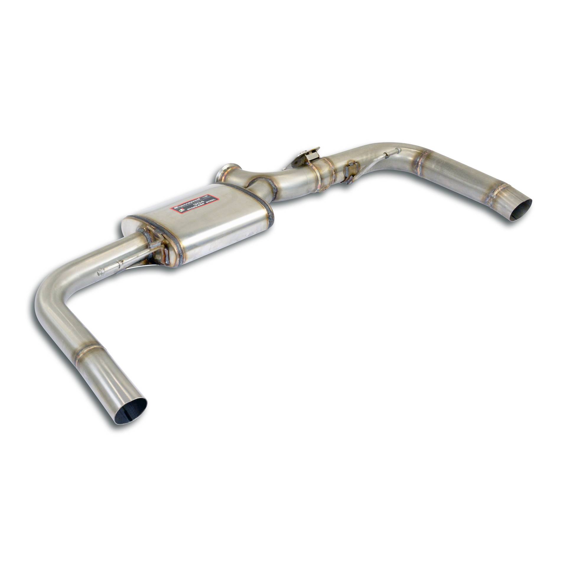 Dual Sound rear muffler right - left, with flap