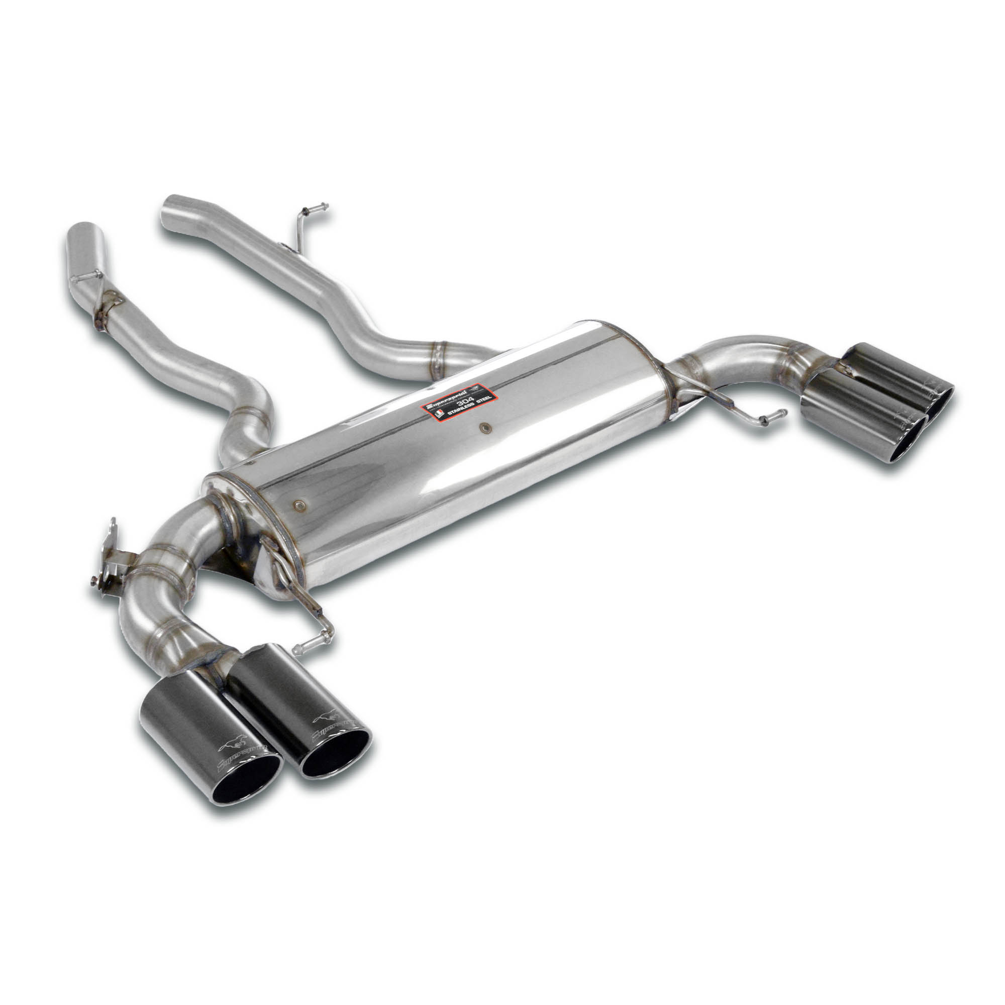 Rear exhaust Gun Metal Grey Right OO90 - Left OO90 with valve