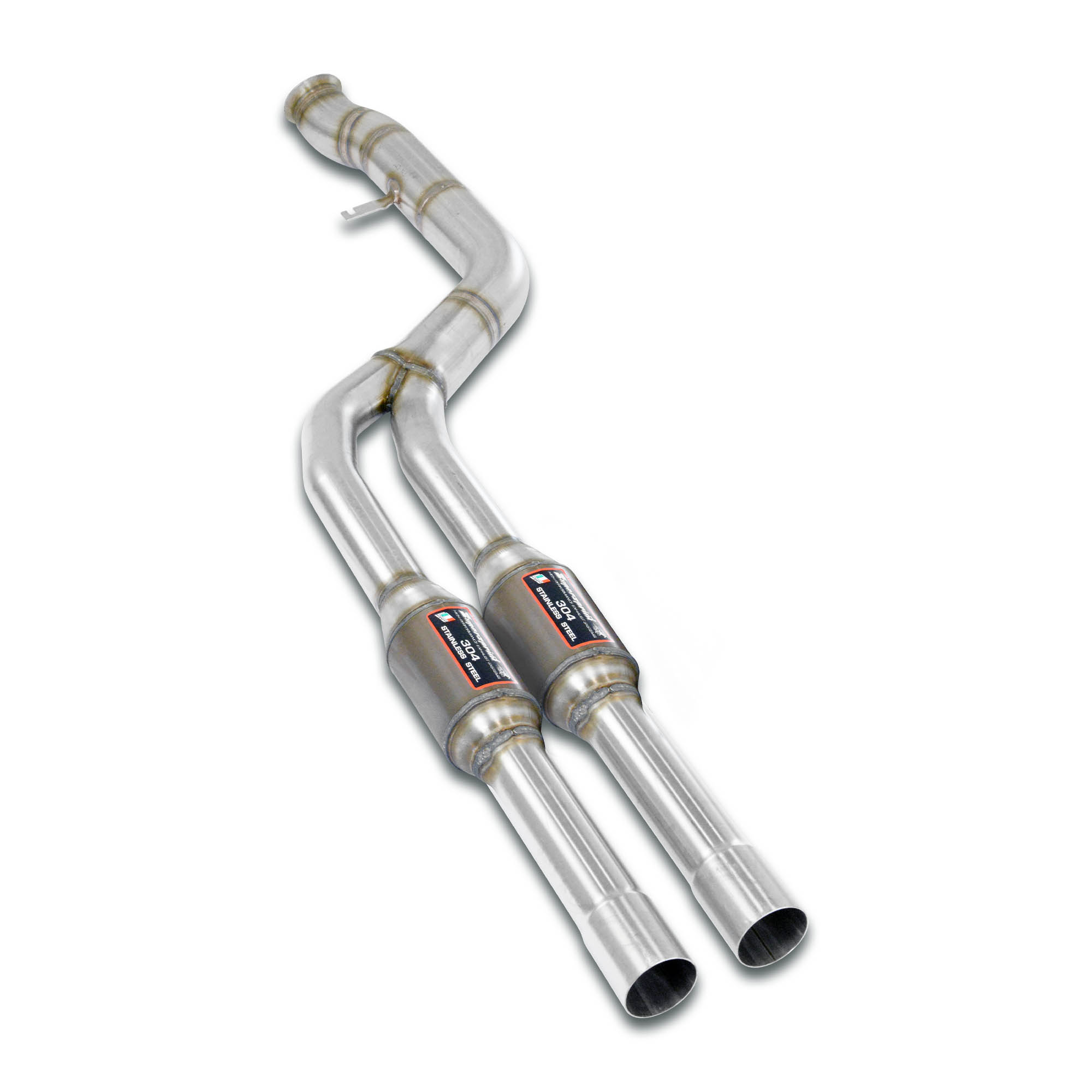 Front Metallic catalytic converter right - left
