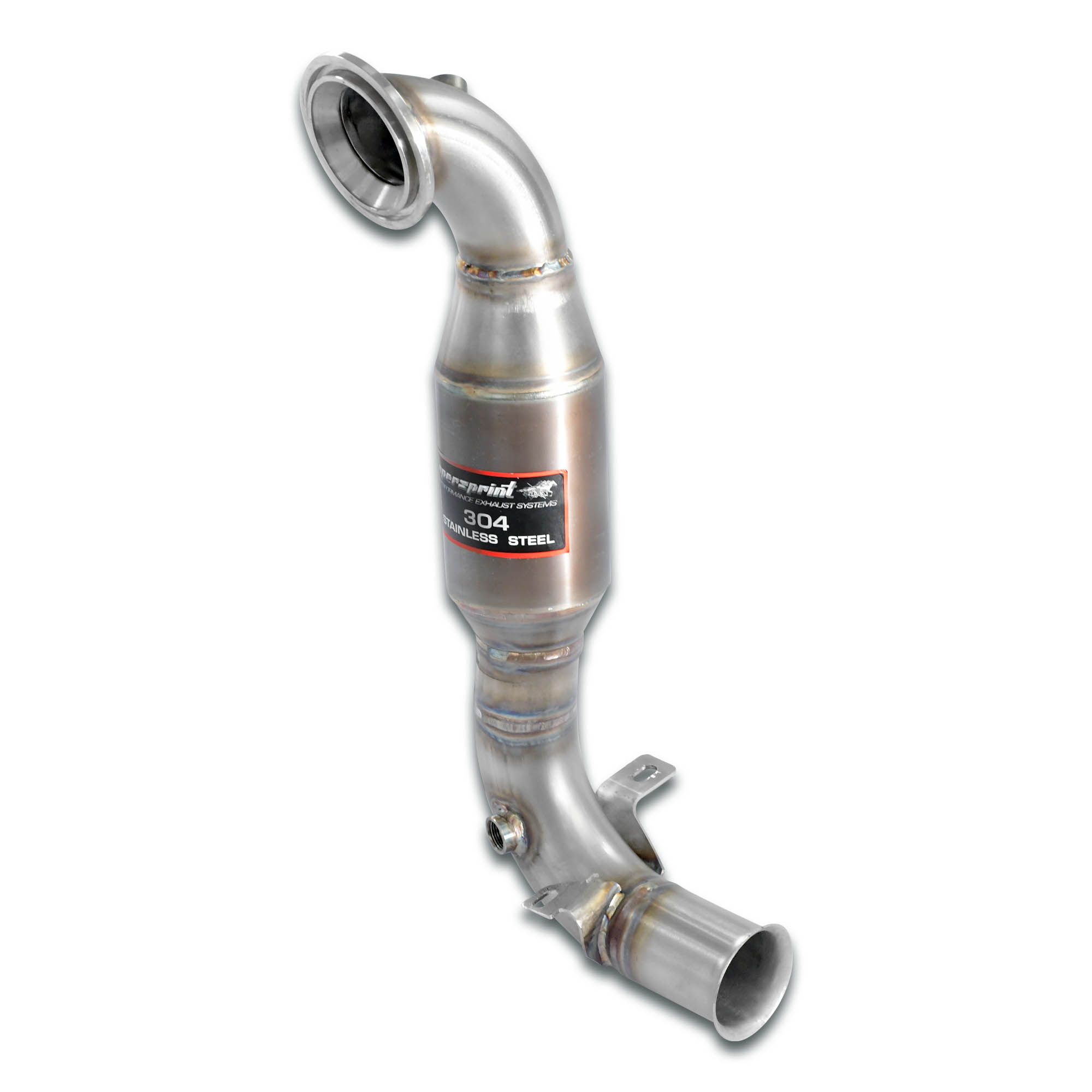 Downpipe with Metallic catalytic 200CPSI With sensor bungs