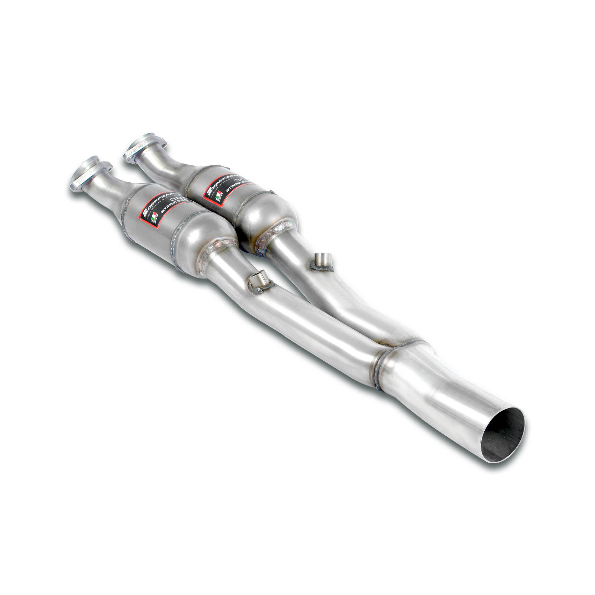 Front  Metallic catalytic converter. Right - Left  