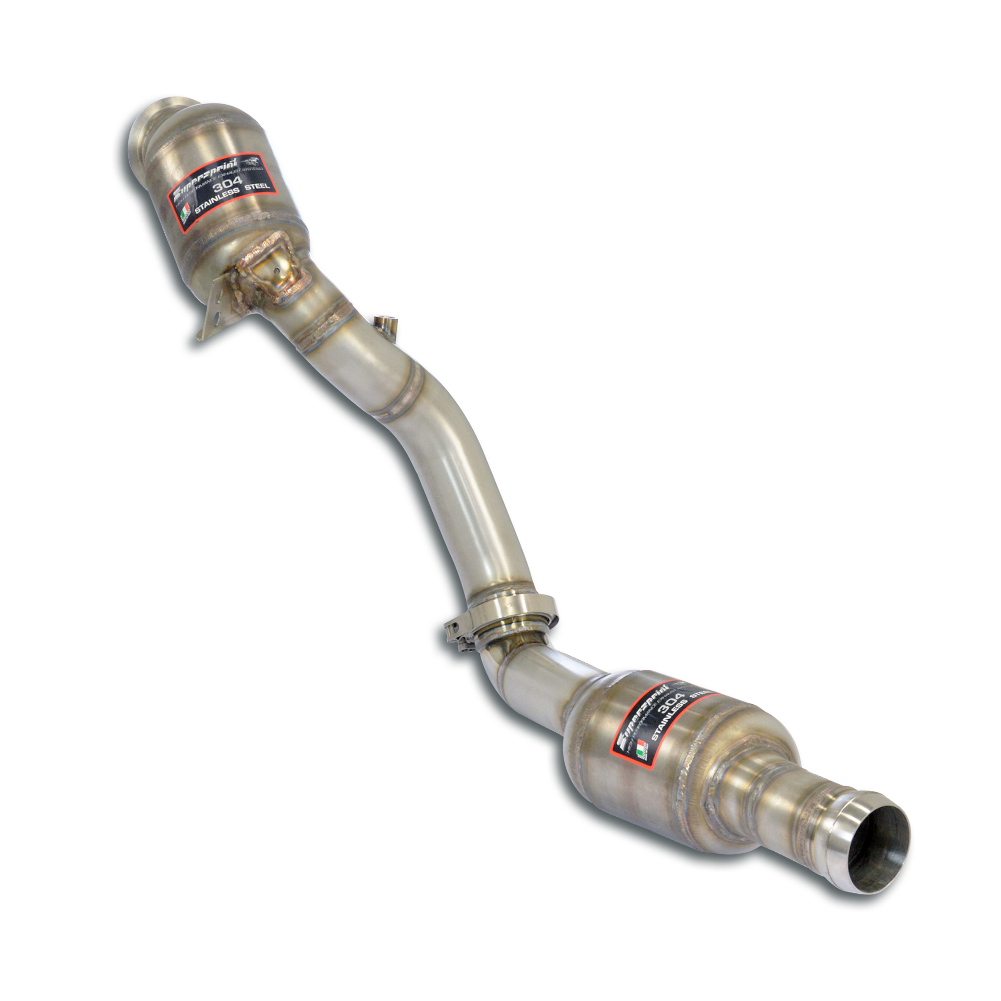 Downpipe Right + double metallic catalytic converter 