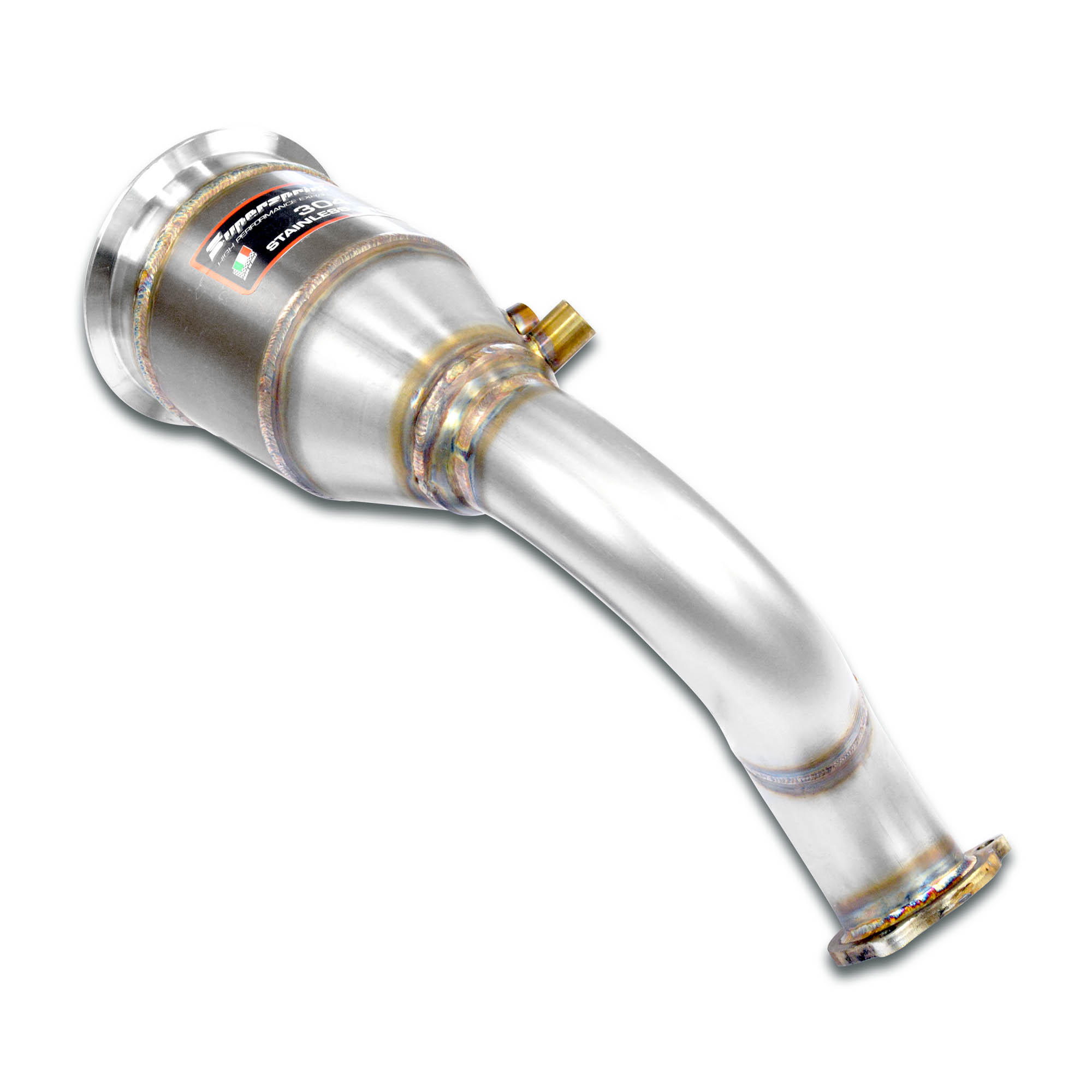 Downpipe izquierdo con catalizador metalico 