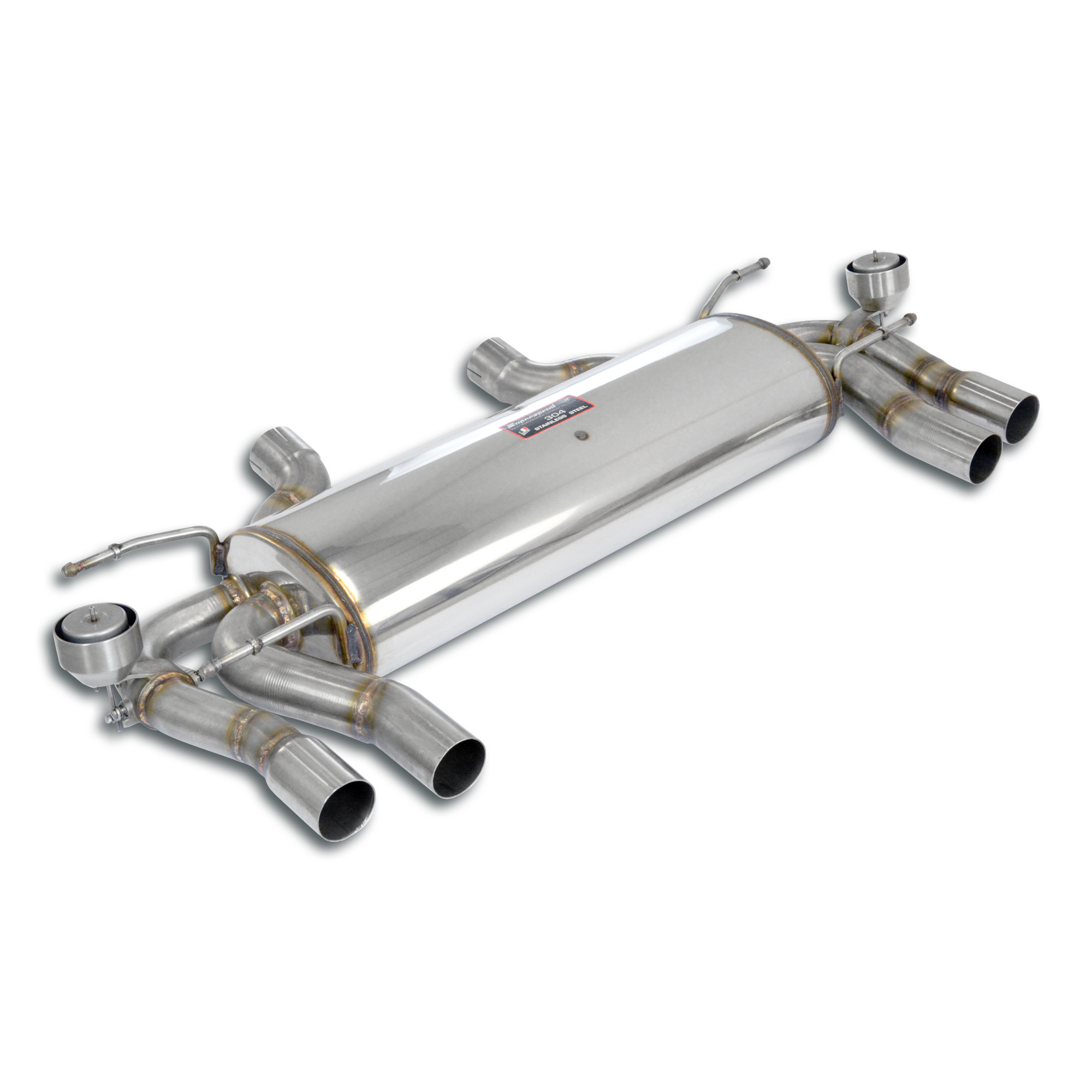 Rear exhaust Touring right - left with dual valve (Vacuum)
