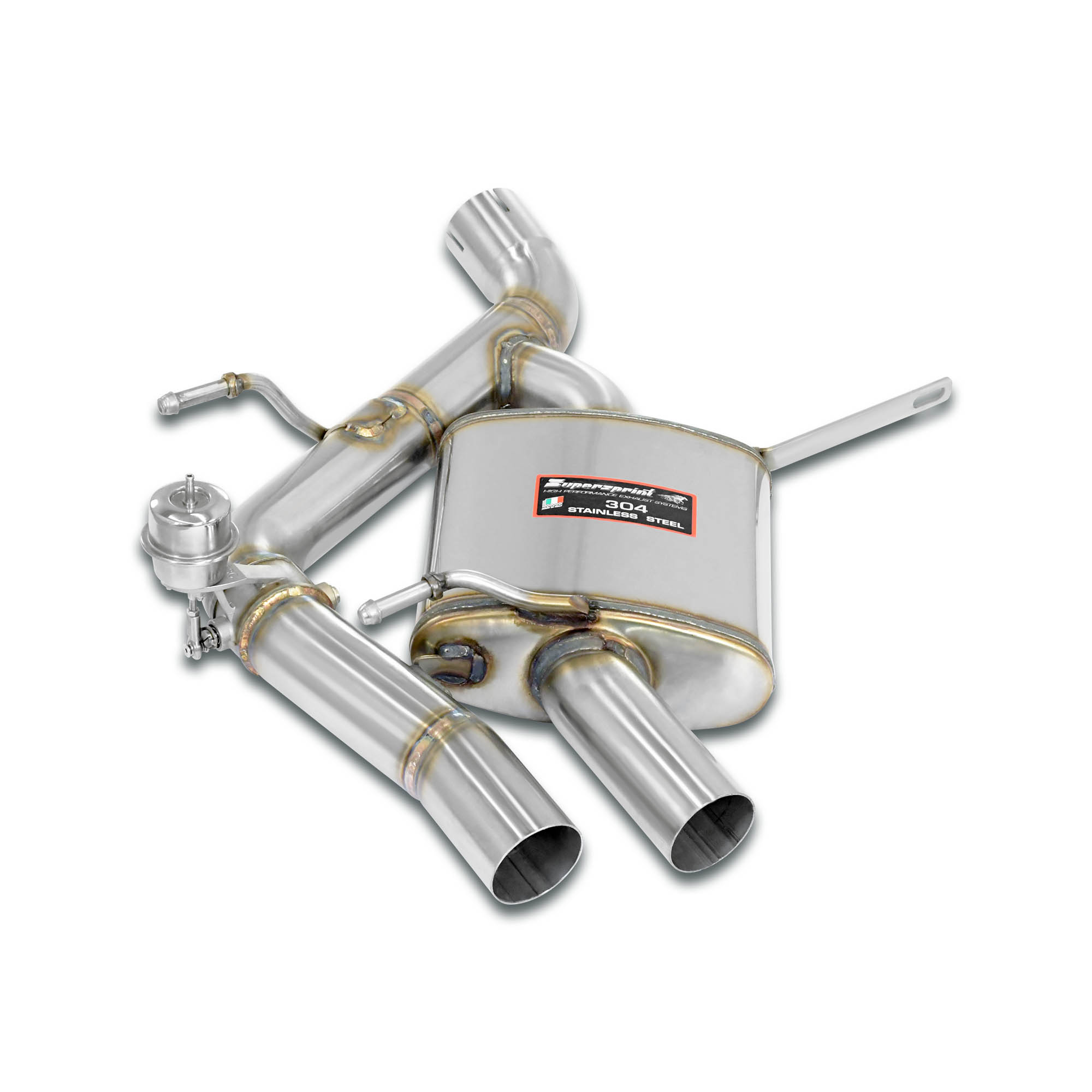Rear exhaust Race Left with valve (Vacuum)
