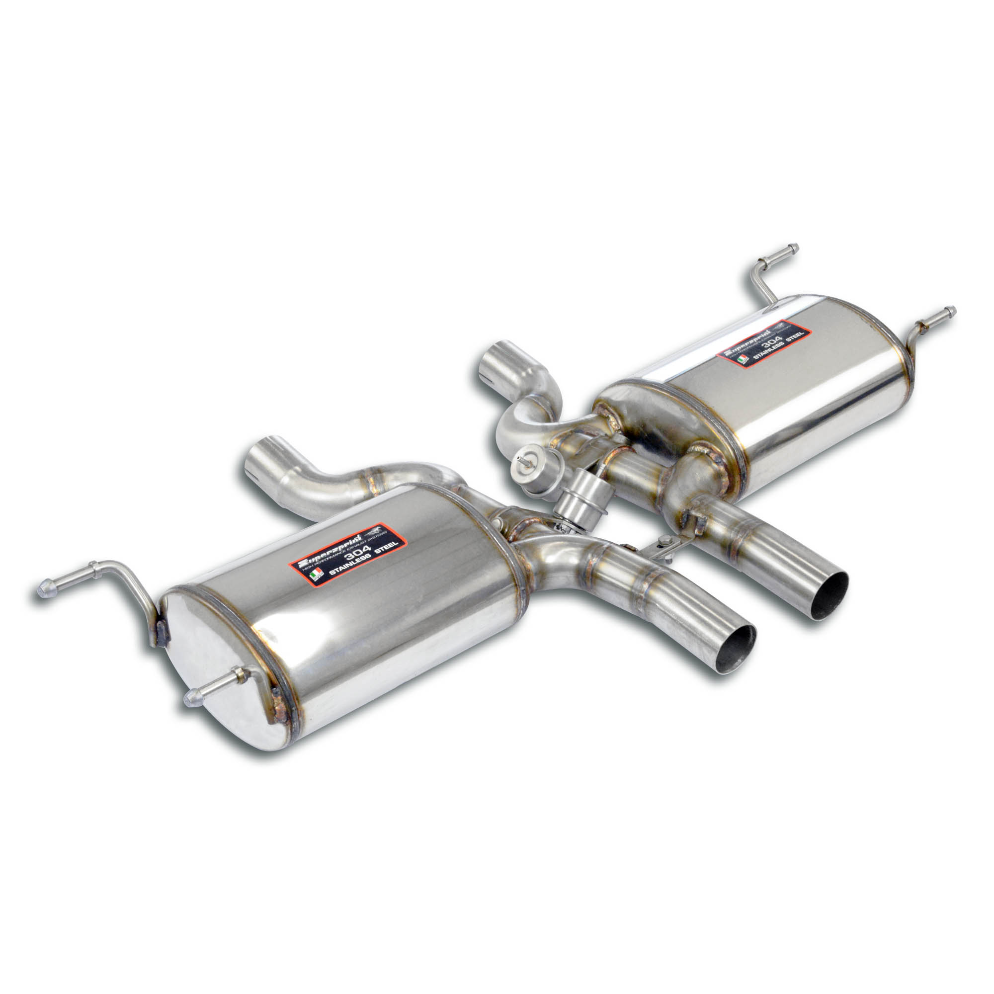 Rear exhaust Touring right - left with dual valve