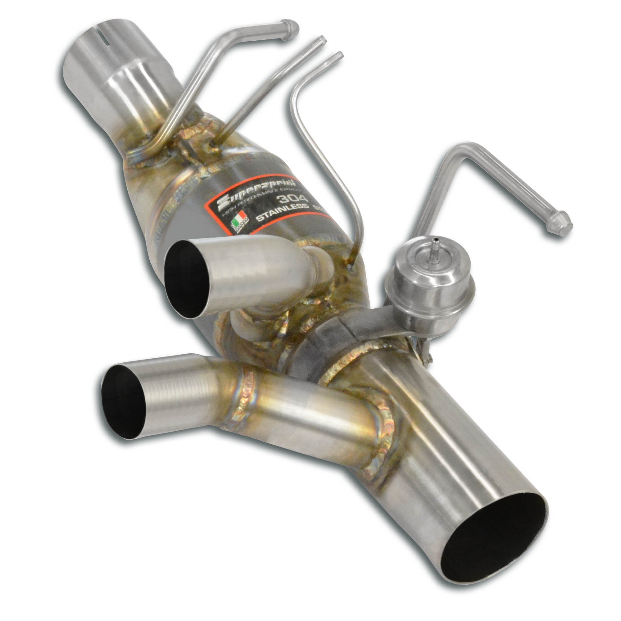 Tube arrière droite avec valve + Catalyseur métallique (Suppression GPF)