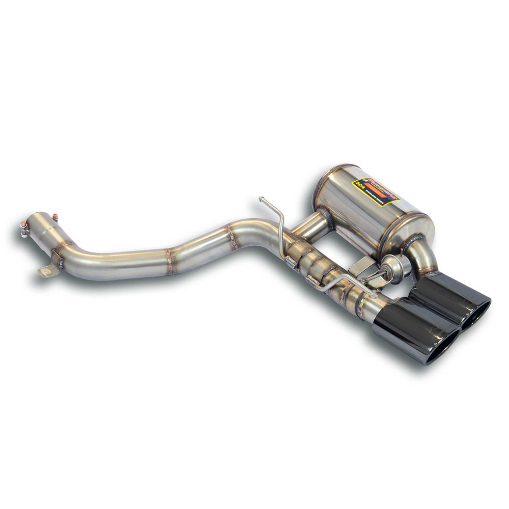 Rear exhaust Right Gun Metal Grey, with valve