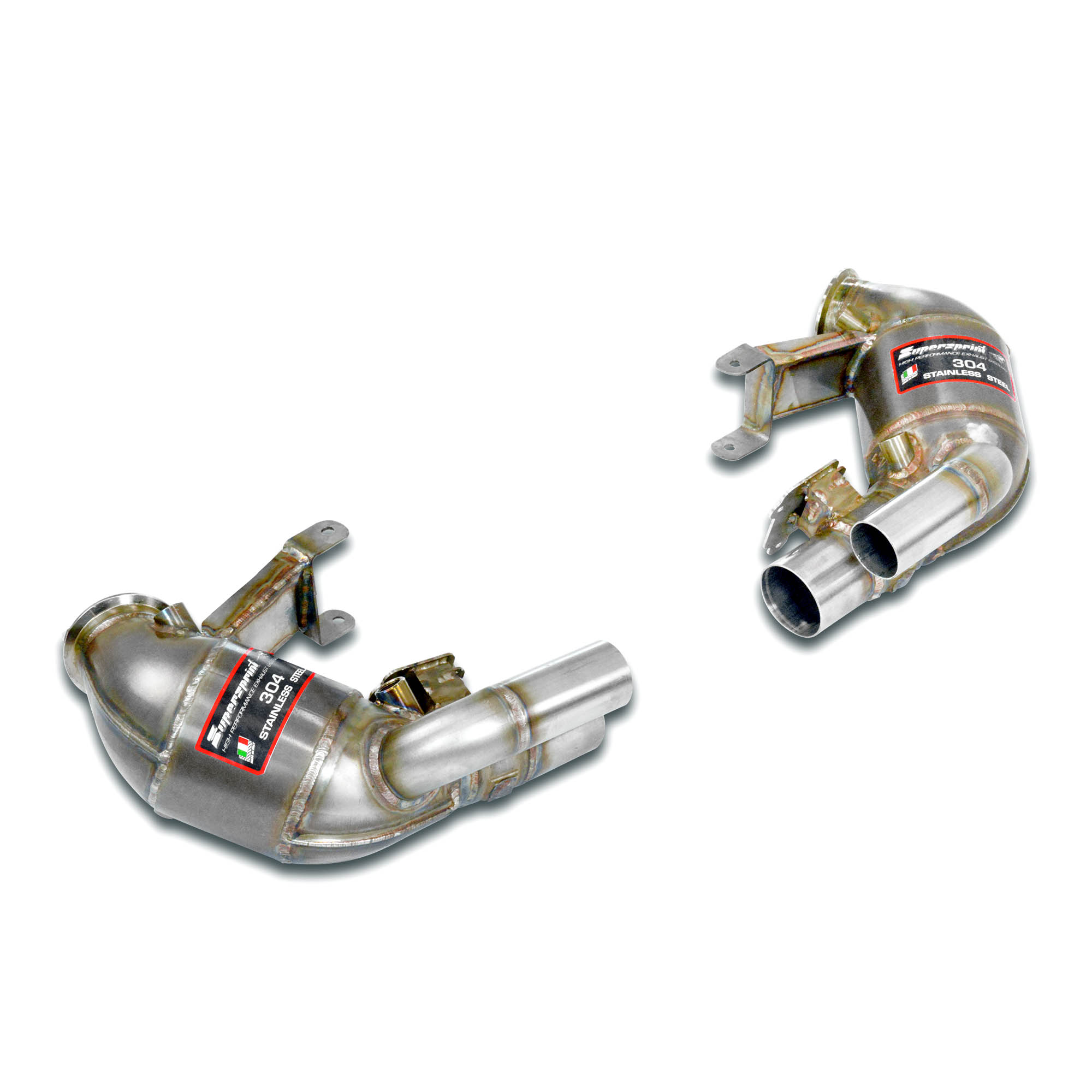 Front Metallic catalytic converter Right - Left 100 CPSI with valve