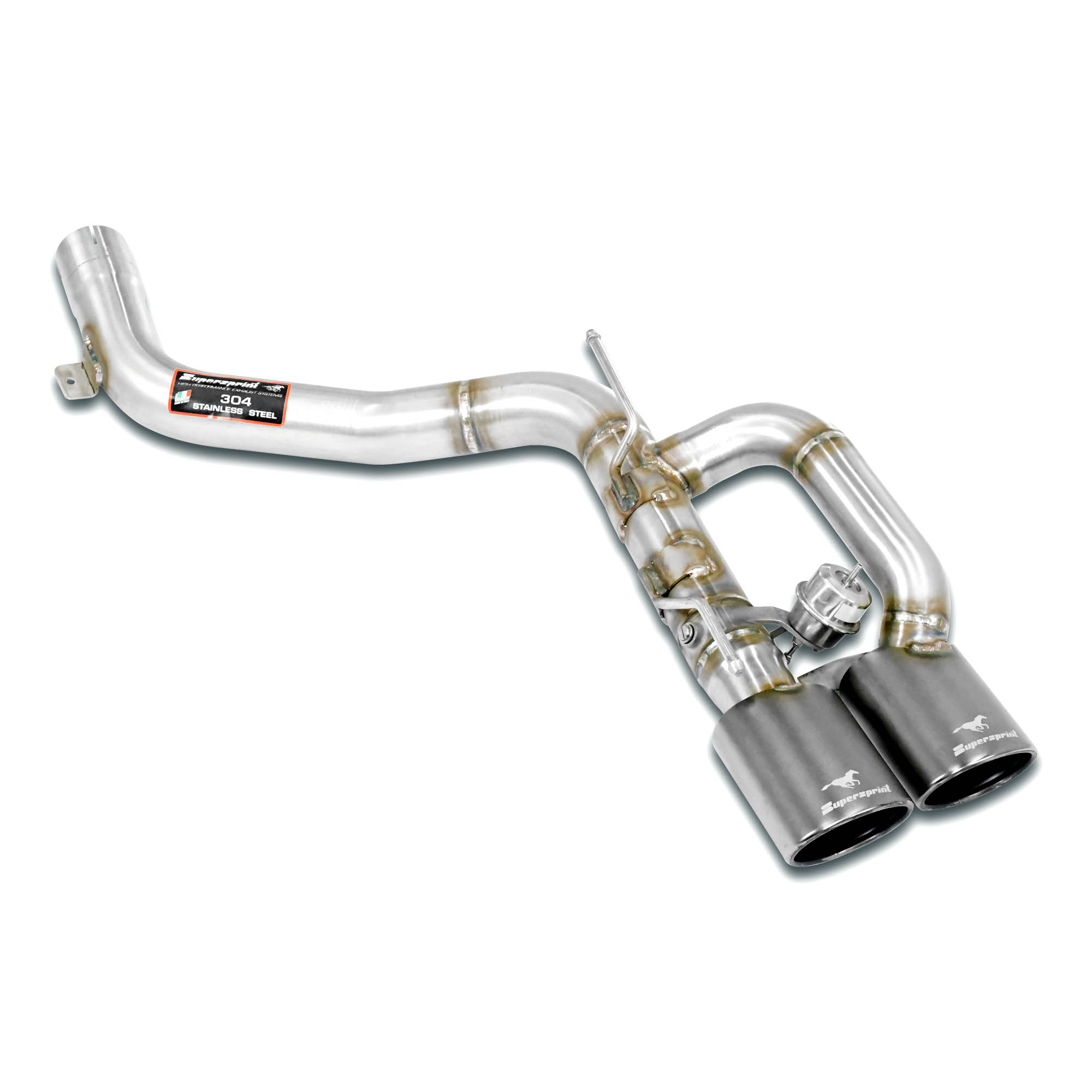 Rear pipe right Gun Metal Grey with valve 