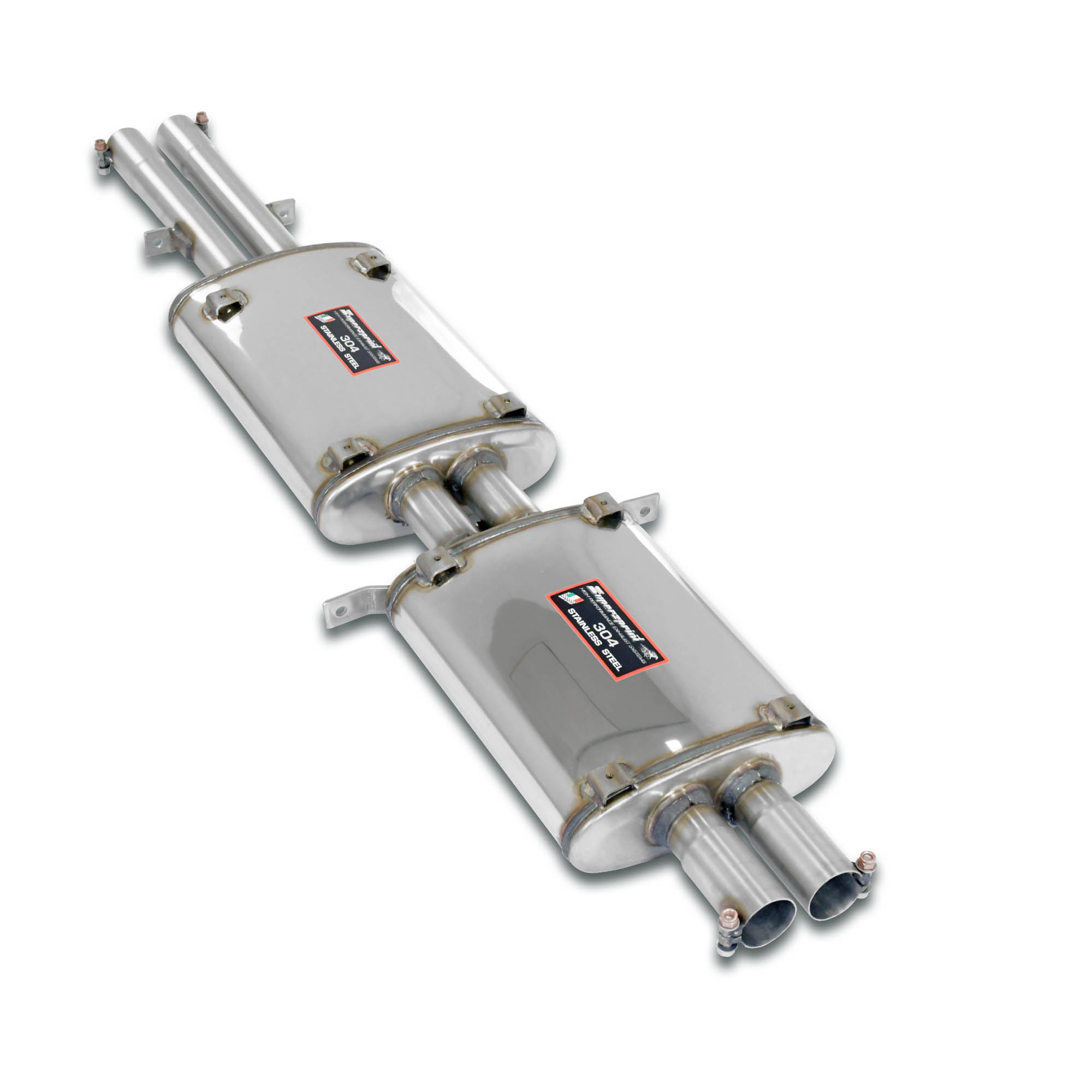 Front + Silencieux central Droite (2 Silencers)