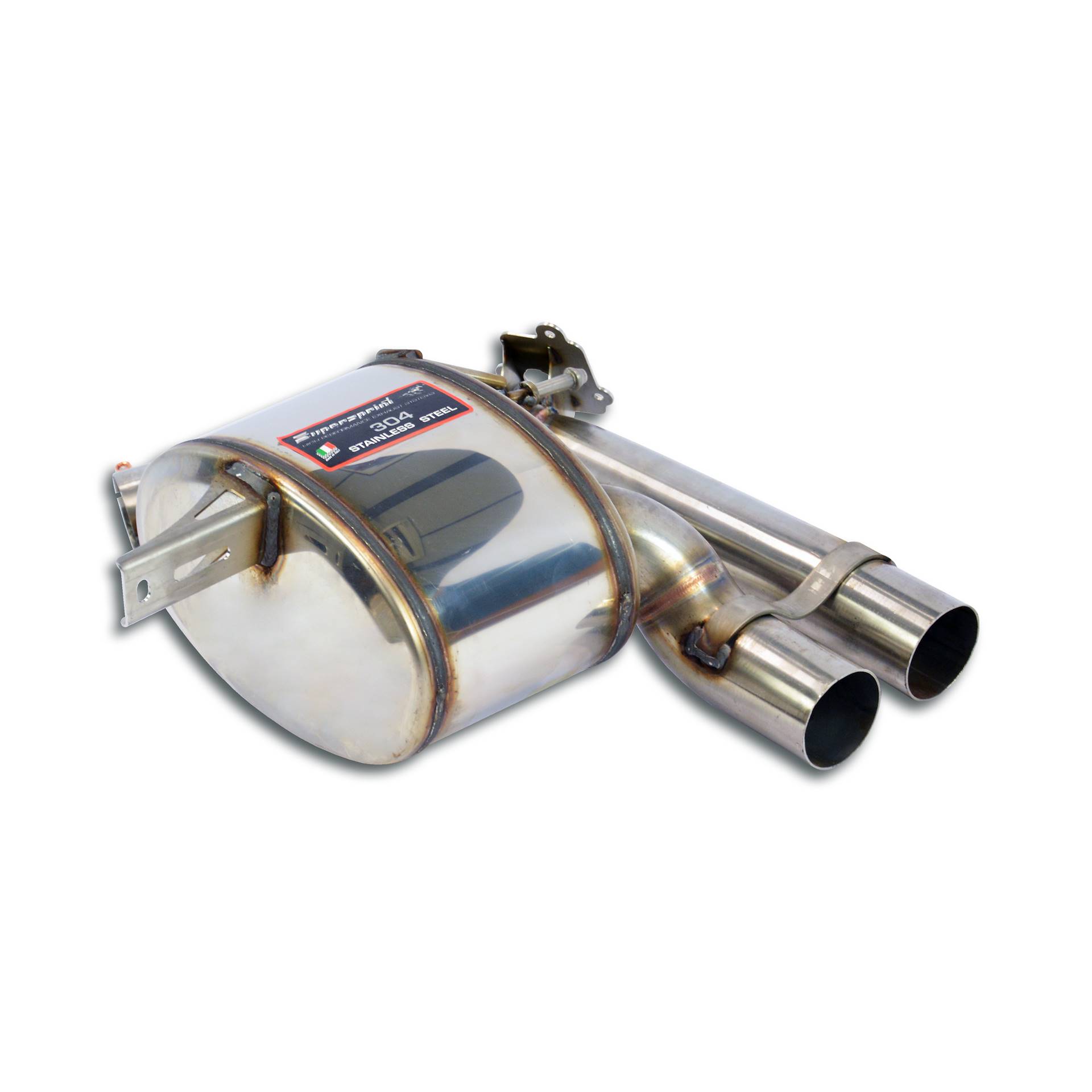 Dual Sound rear muffler right, with flap