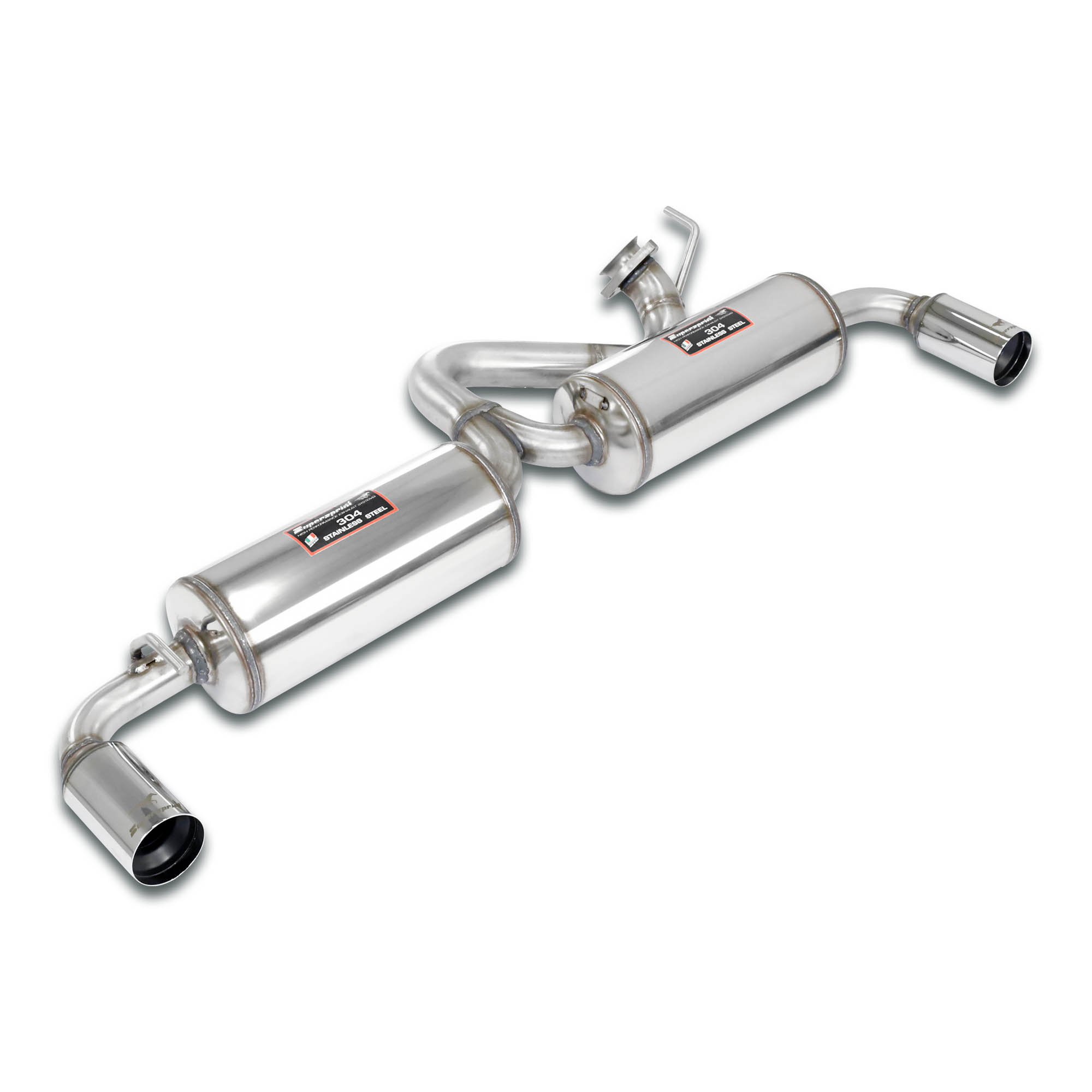 Rear exhaust Right 100% Stainless Steel O76 + Left O76 