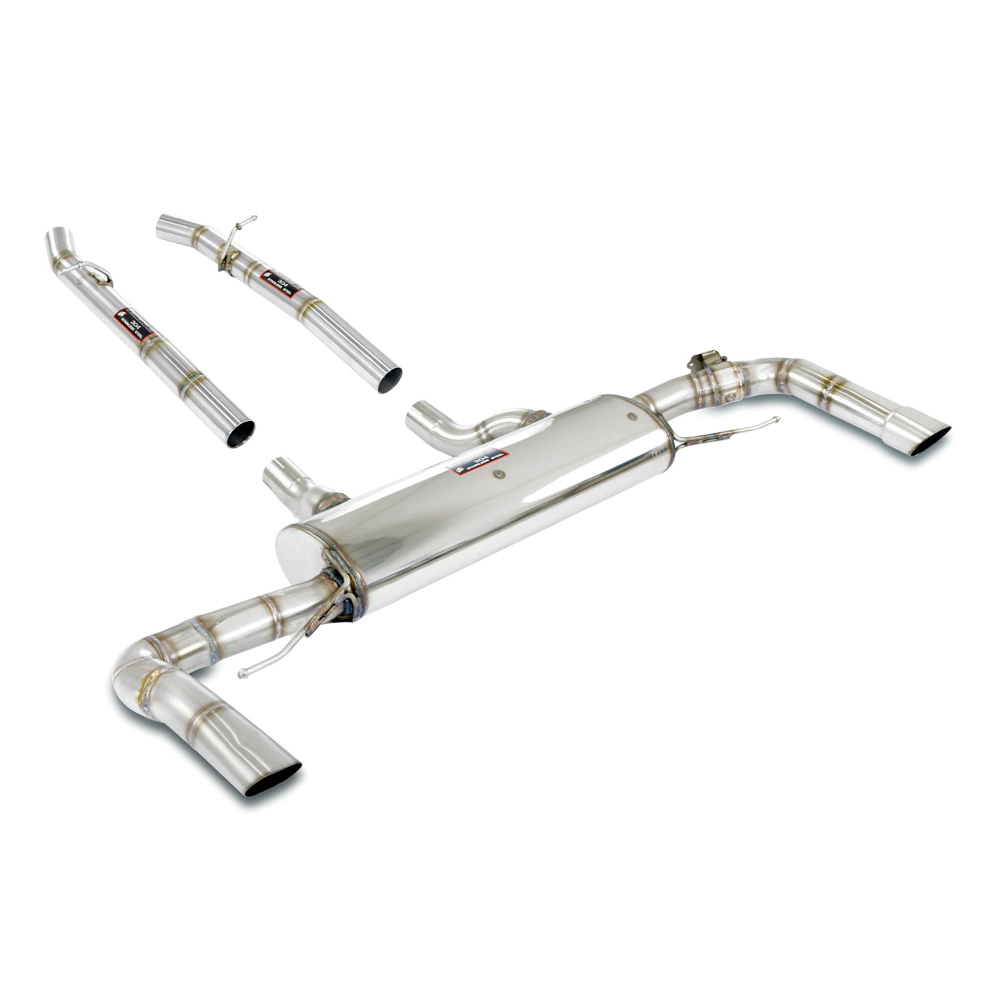 Rear exhaust right - left with valve