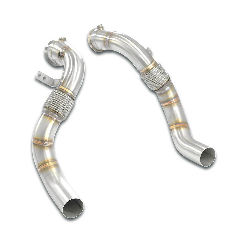 Turbo downpipe kit Derecho-Izquierdo (Reemplaza catalizador) Accepts the stock Cat.-Back system