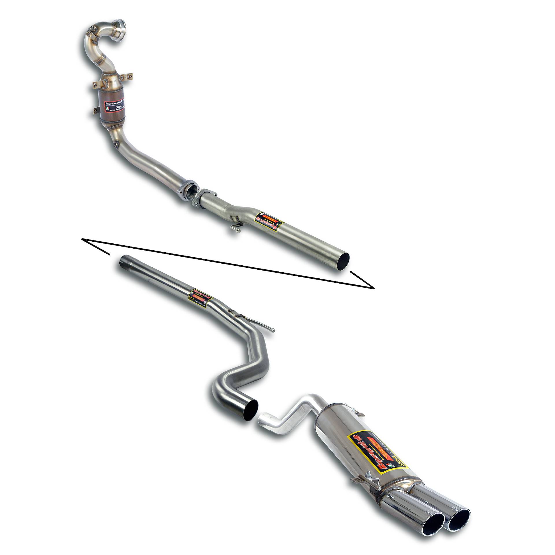 Performance Sport Exhaust For Alfa Romeo Mito Veloce Alfa Romeo Mito 1 4i T Multiair Veloce 170 Hp 16 18 Alfa Romeo Exhaust Systems