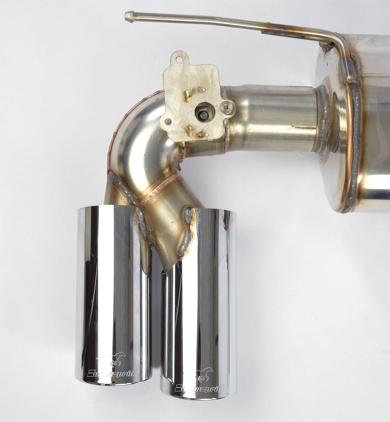 Rear exhaust OO80 Right + OO80 Left with valve