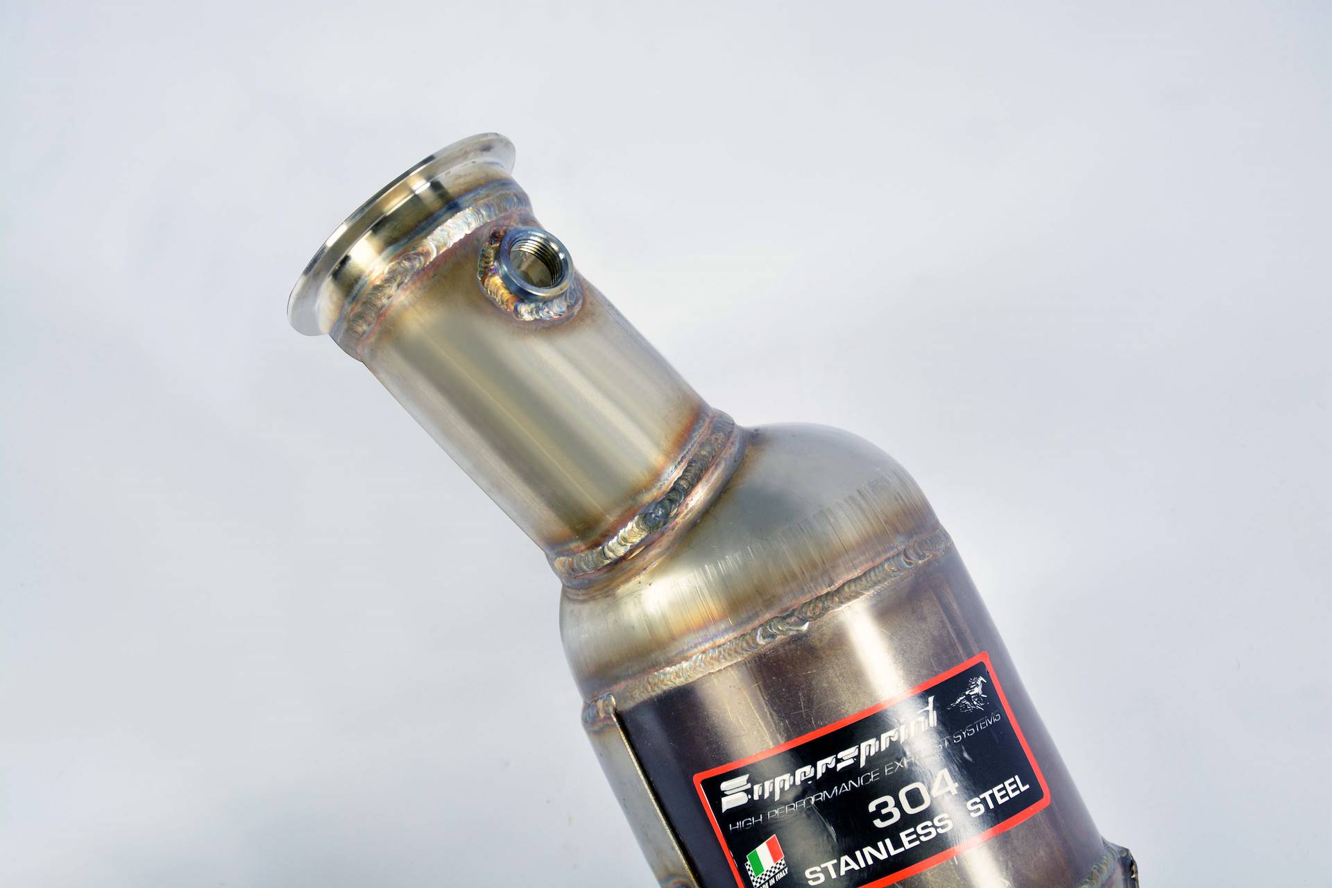 Downpipe sinistro + Catalizzatore metallico 200CPSI