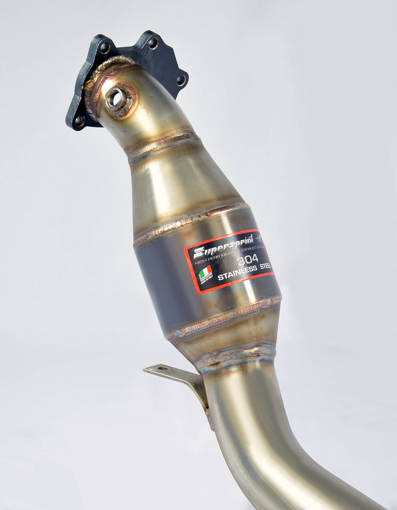 Downpipe with metallic catalytic converter