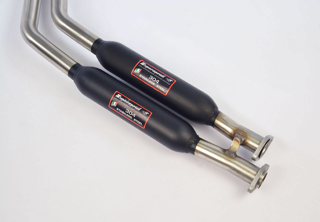 Vorschalldämpfer + Vorderrohr Rechts + Links “X-Pipe”