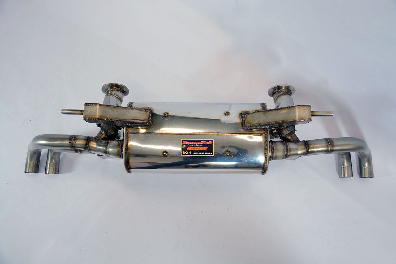 Rear exhaust with valves Right - Left 4 exits (Replaces the secondary kat - fits to the stock endpipes)