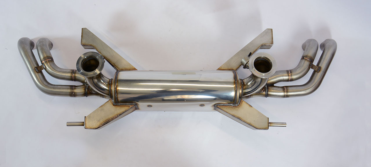 Rear exhaust with valves Right - Left 4 exits (Replaces the secondary kat - fits to the stock endpipes)