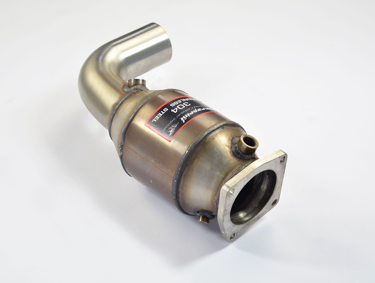 Scarico anteriore Destro con catalizzatore metallico 100CPSI 