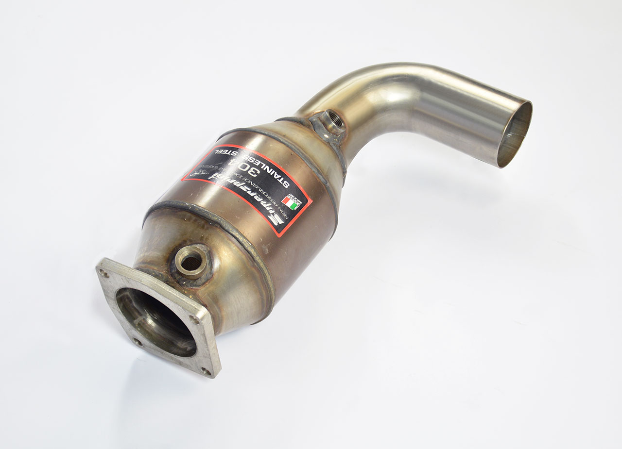 Scarico anteriore Destro con catalizzatore metallico 100CPSI 