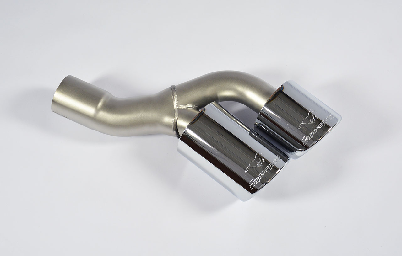 Tube adaptateur pour silencieux central d'origine Gauche + Sortie OO90