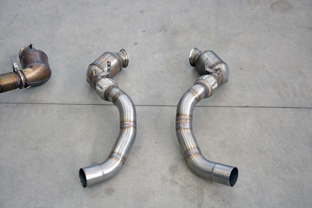 Rohrsatz ab Turbolader + Sport Metallkatalysator Links Kompatibel mit den Serien ab-Kat Anlage