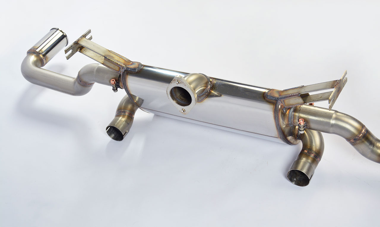 Rear exhaust Right O70 - Left O70 ''Sport/Racing'' With By-Pass pipe for the stock valve