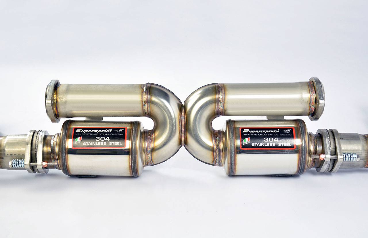 Silencioso trasero derecho Racing + catalizador metalico 100CPSI