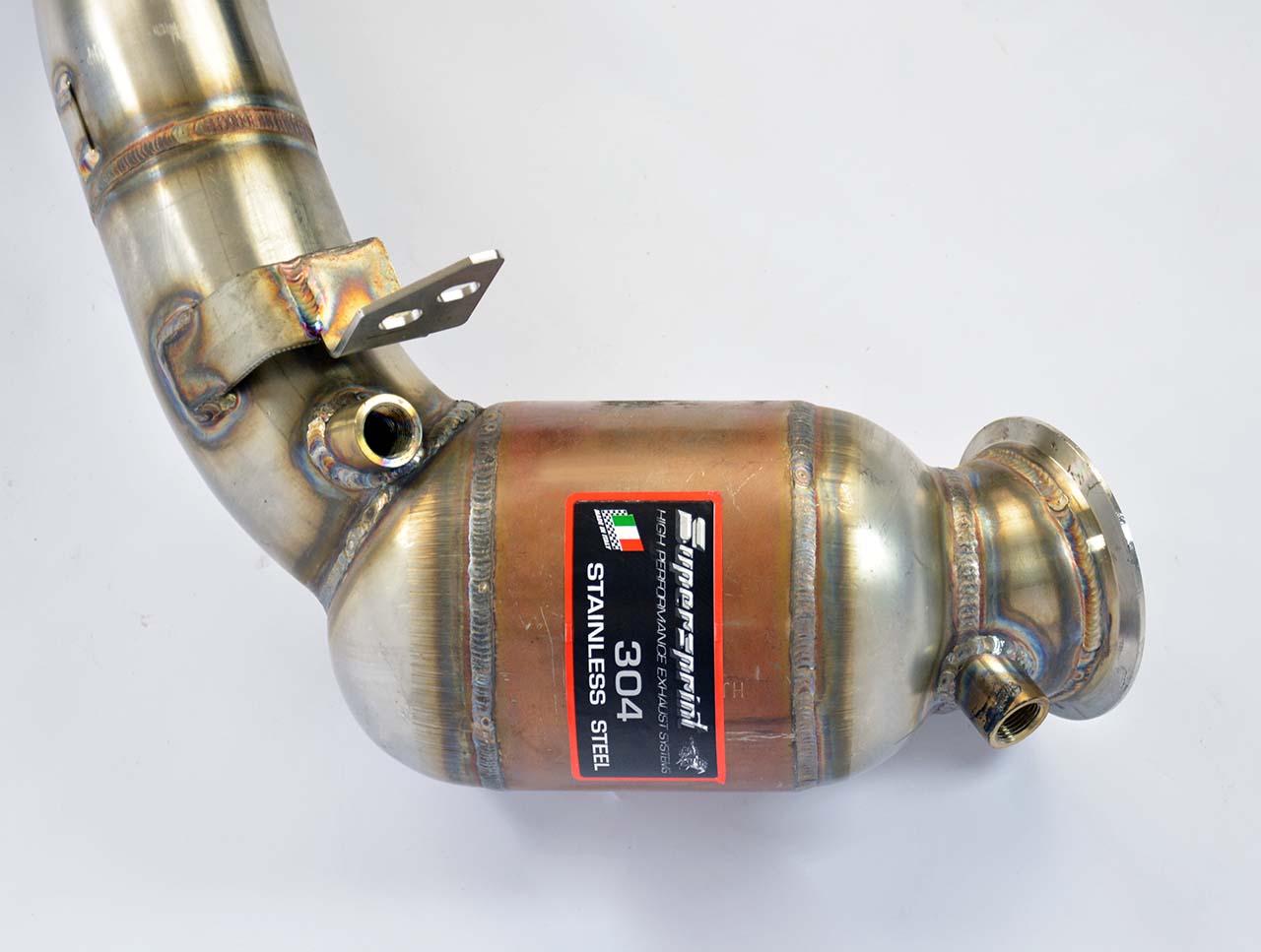 Turbo downpipe kit + Catalizador metalico izquierdo