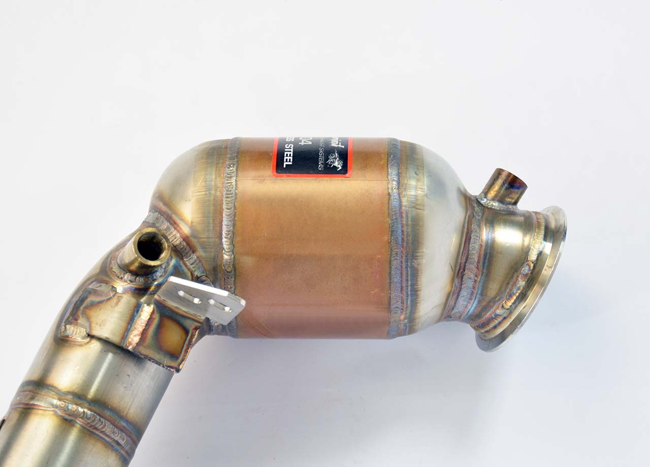 Turbo downpipe kit + Metallic catalytic converter Right