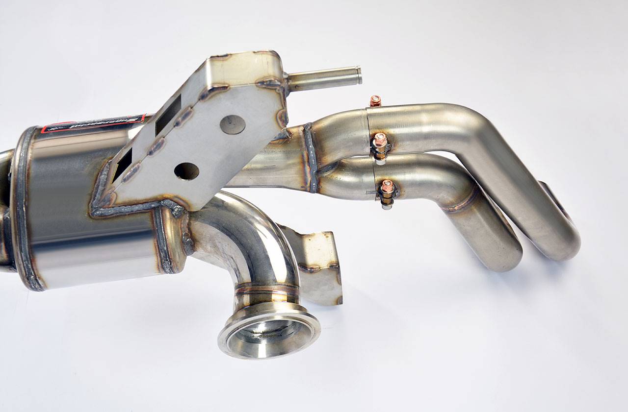 Rear exhaust Racing Right - Left 4 exits (Replaces the main catalytic converter - fits to the stock endpipes)