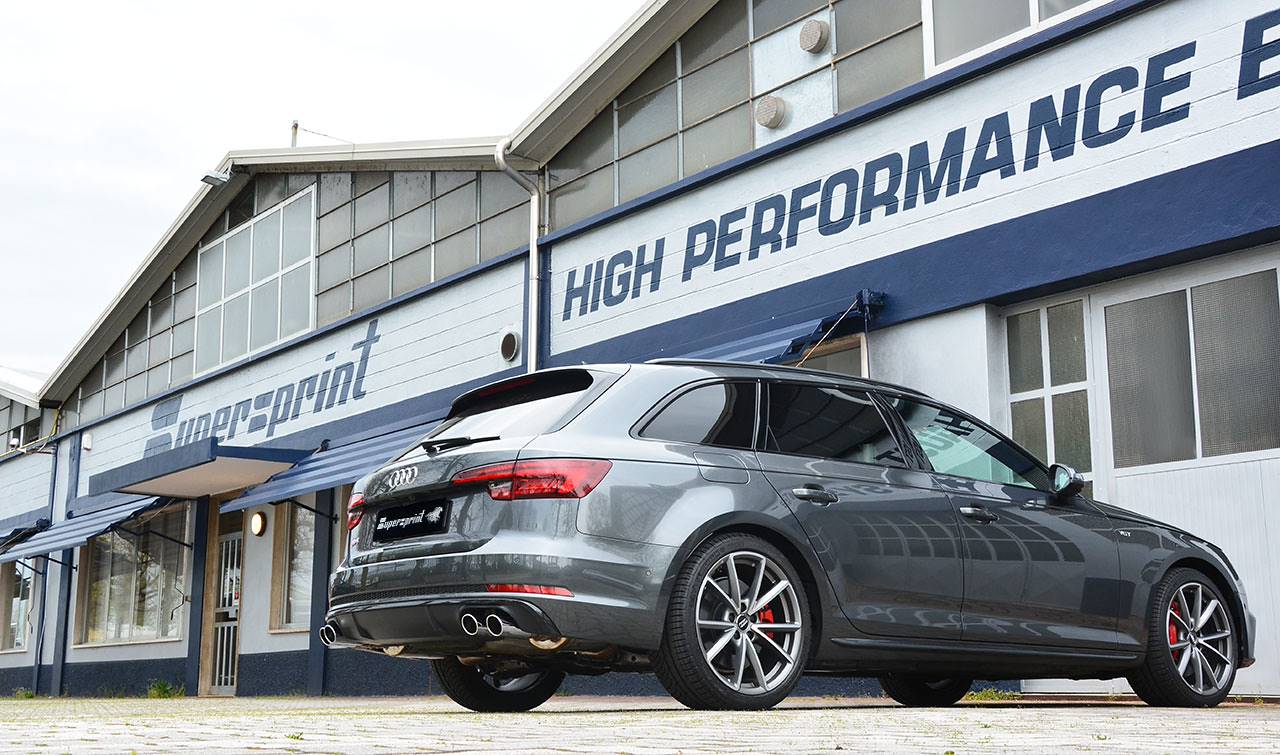 AUDI S4 Quattro (Berlina + Avant) 3.0 TFSi V6 (354 Hp) -> Système d'échappement complet Supersprint avec valves