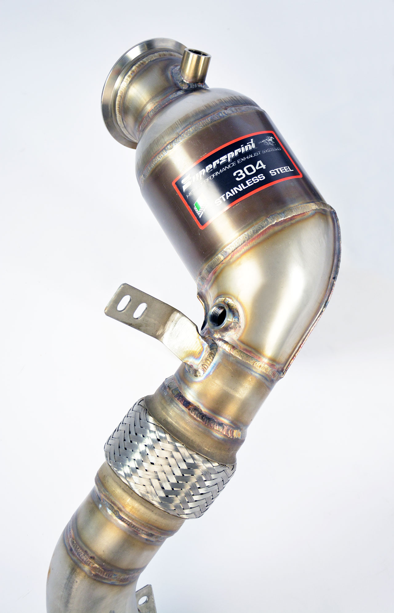 Turbo downpipe kit + Metallic catalytic Left (Replaces primary and secondary catalytics) Accepts the stock tertiary catalytics