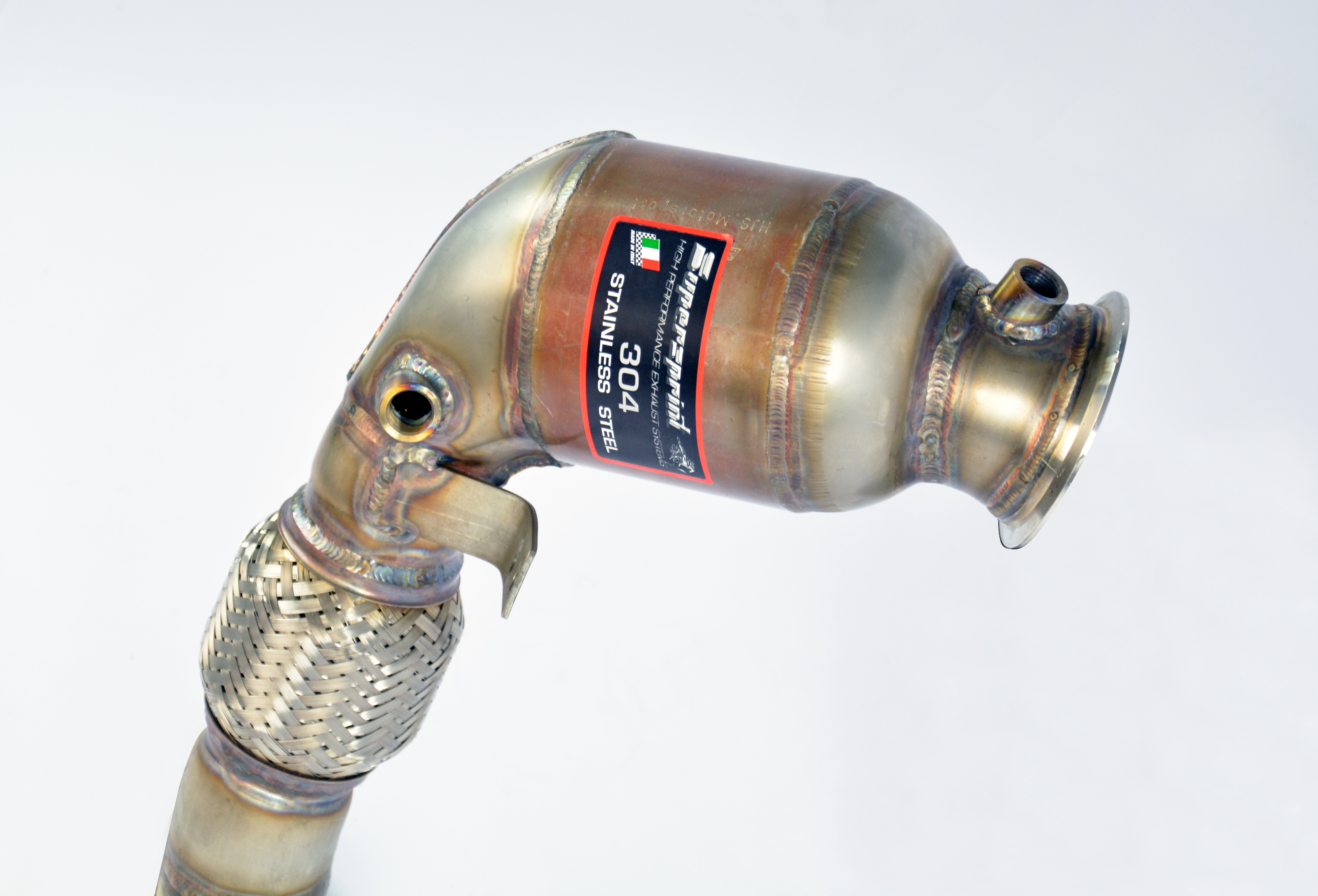 Kit tubo turbina + Catalizzatore metallico destro