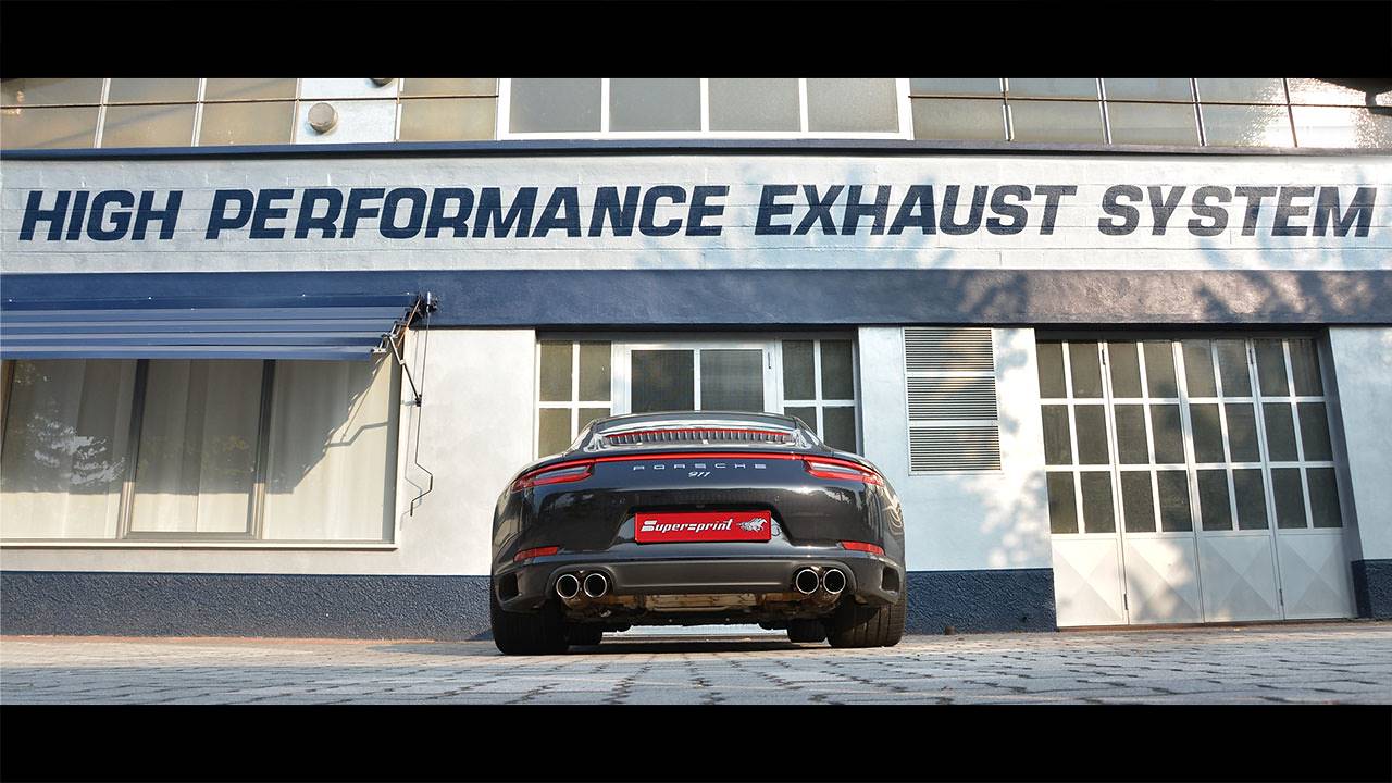 Porsche Carrera 4S 991 3.0i Turbo (420 Hp) sound with Supersprint Cat-back system with bypass valve