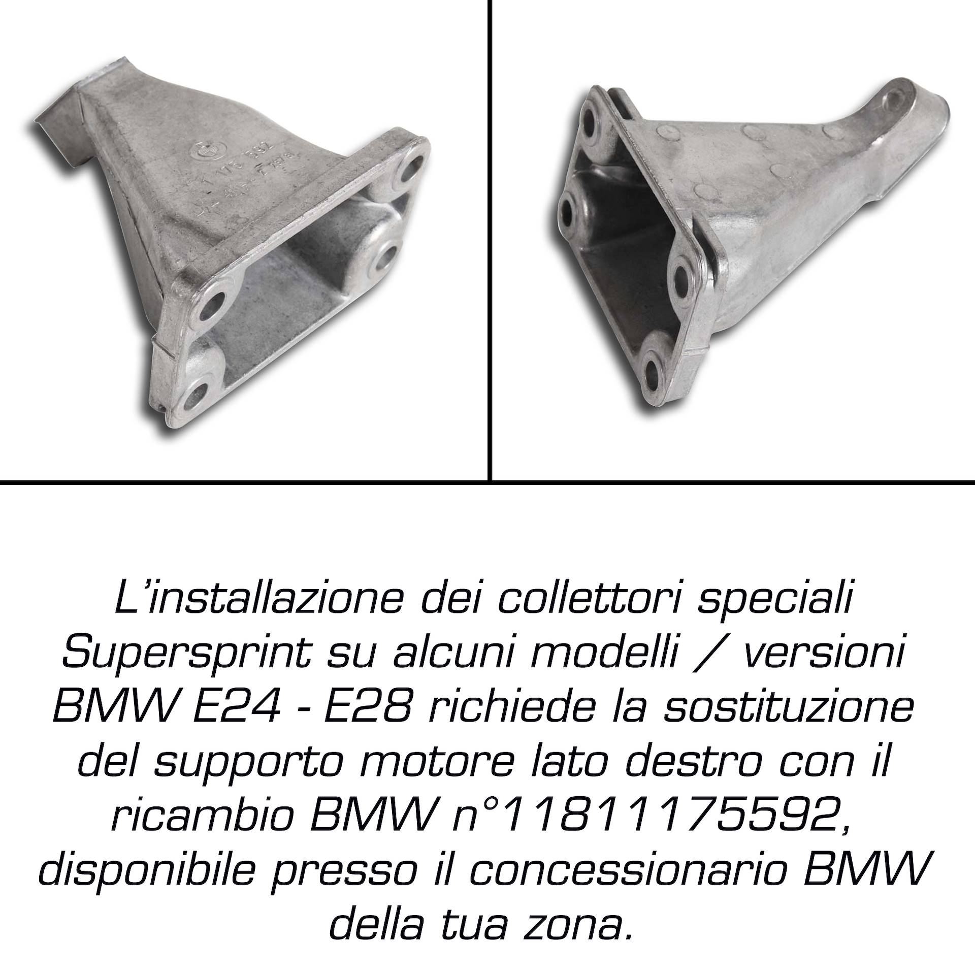 Collettore Inox + tubi collegamento per catalizzatore di serie<br>(Guida a sinistra)
