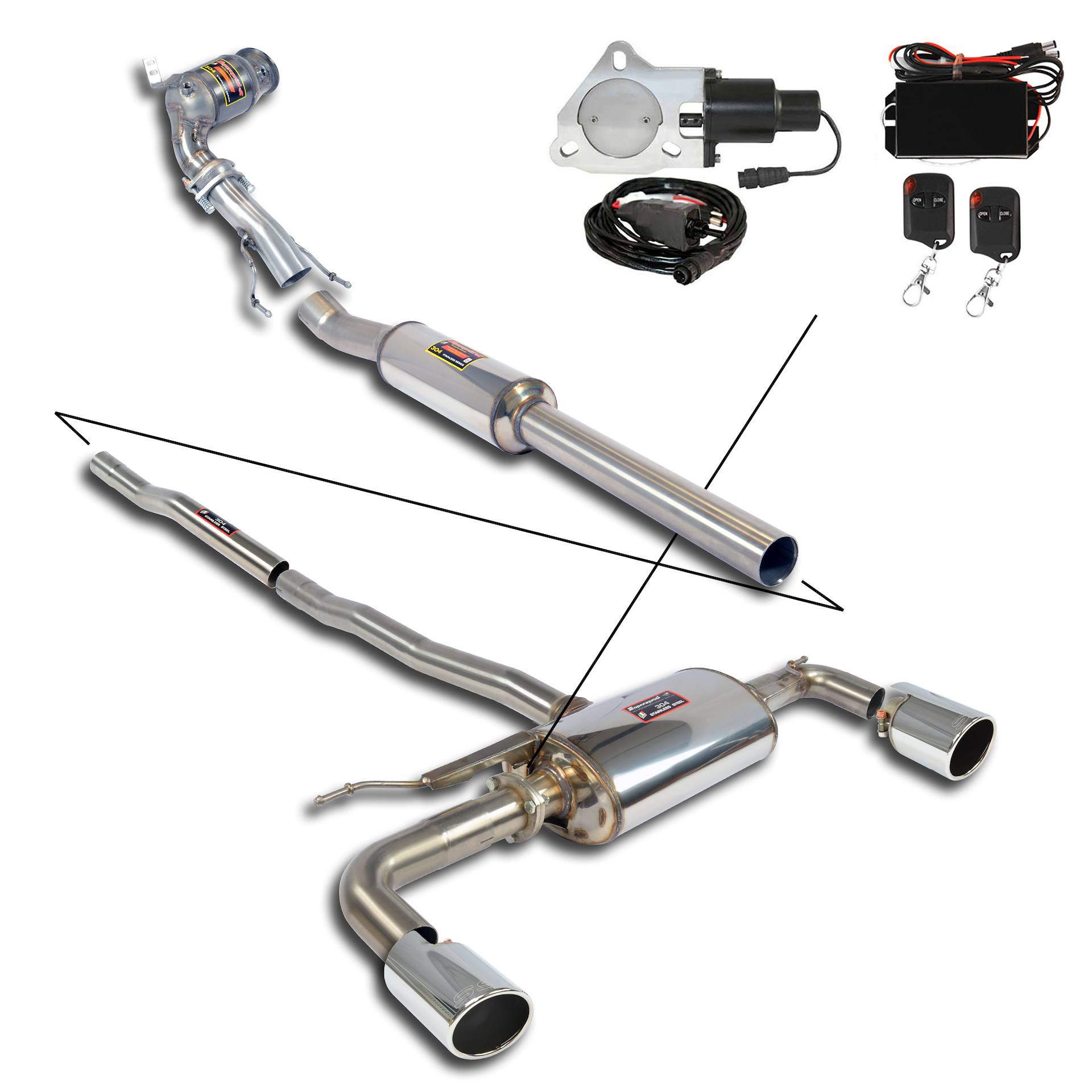 Performance Sport Exhaust For Mini Clubman S 20t With Bypass Valve