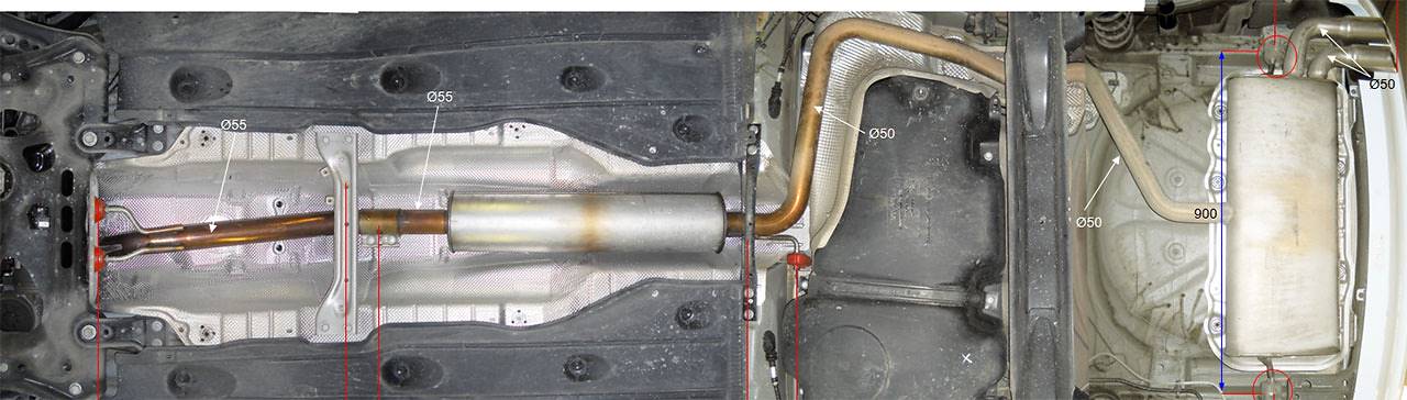 Tubo central (Replace OEM centre exhaust)